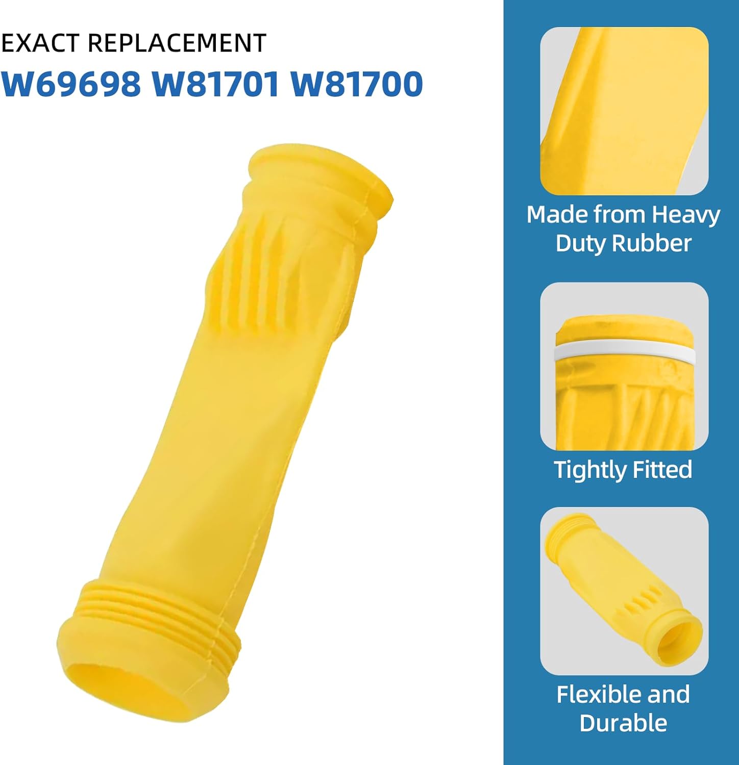 (4-Pack Pool Cleaner Diaphragm Exact Replacement W69698 W81701 W81700 with Retainging Ring W81600 | Compatible with Zodiac G3 G4 Alpha 2 3 - Made from Heavy Duty Rubber - Image 3
