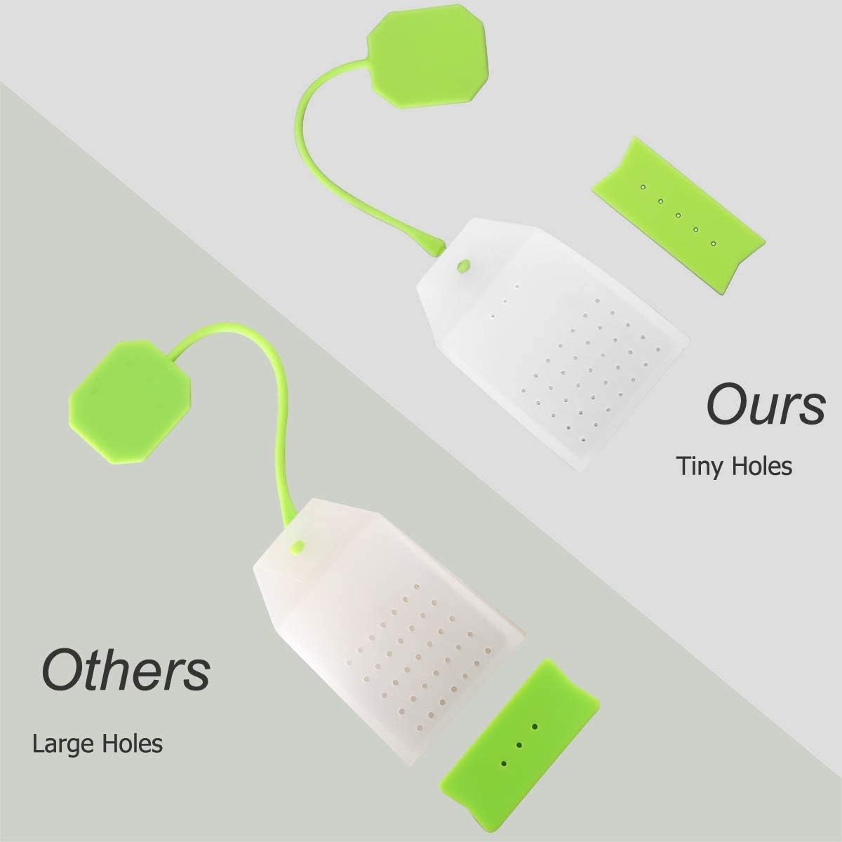 Silicone Tea Infuser, 4 Pack Loose Leaf Tea Filter Bags Strainer with Spoon - Image 3
