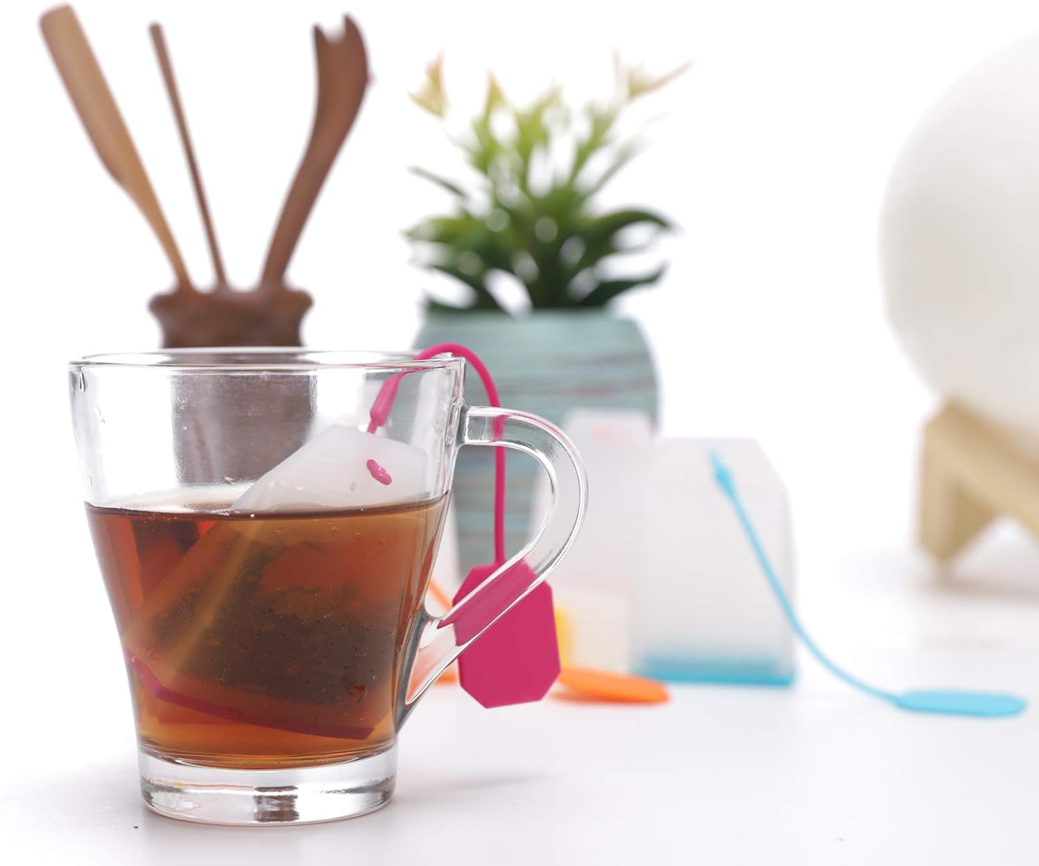 Silicone Tea Infuser, 4 Pack Loose Leaf Tea Filter Bags Strainer with Spoon - Image 5
