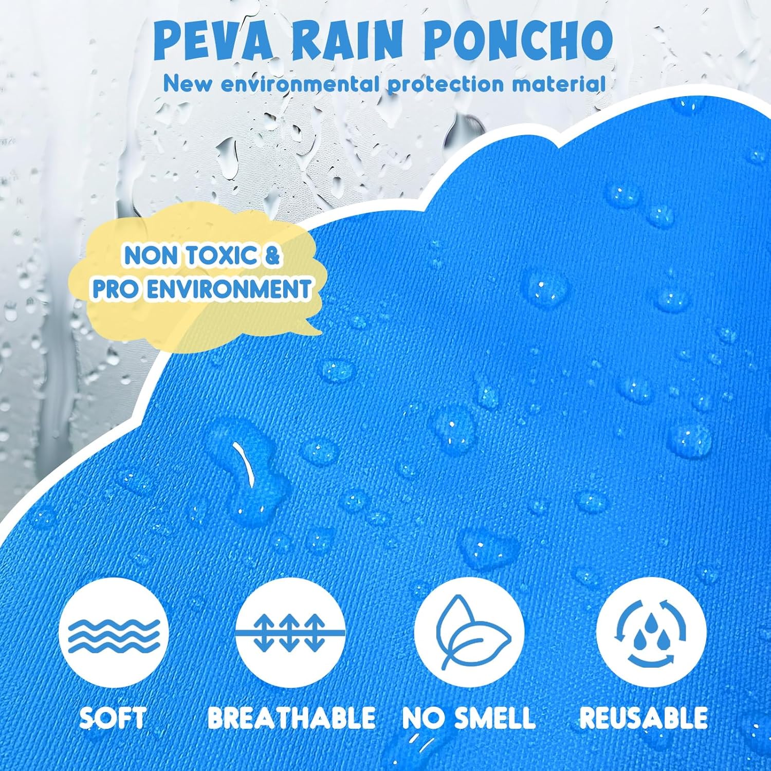 2 Pack Raincoats for Kids Emergency Ponchos Reusable Rain Poncho with Hood Waterproof Rain Coats for Boys and Girls - Image 4