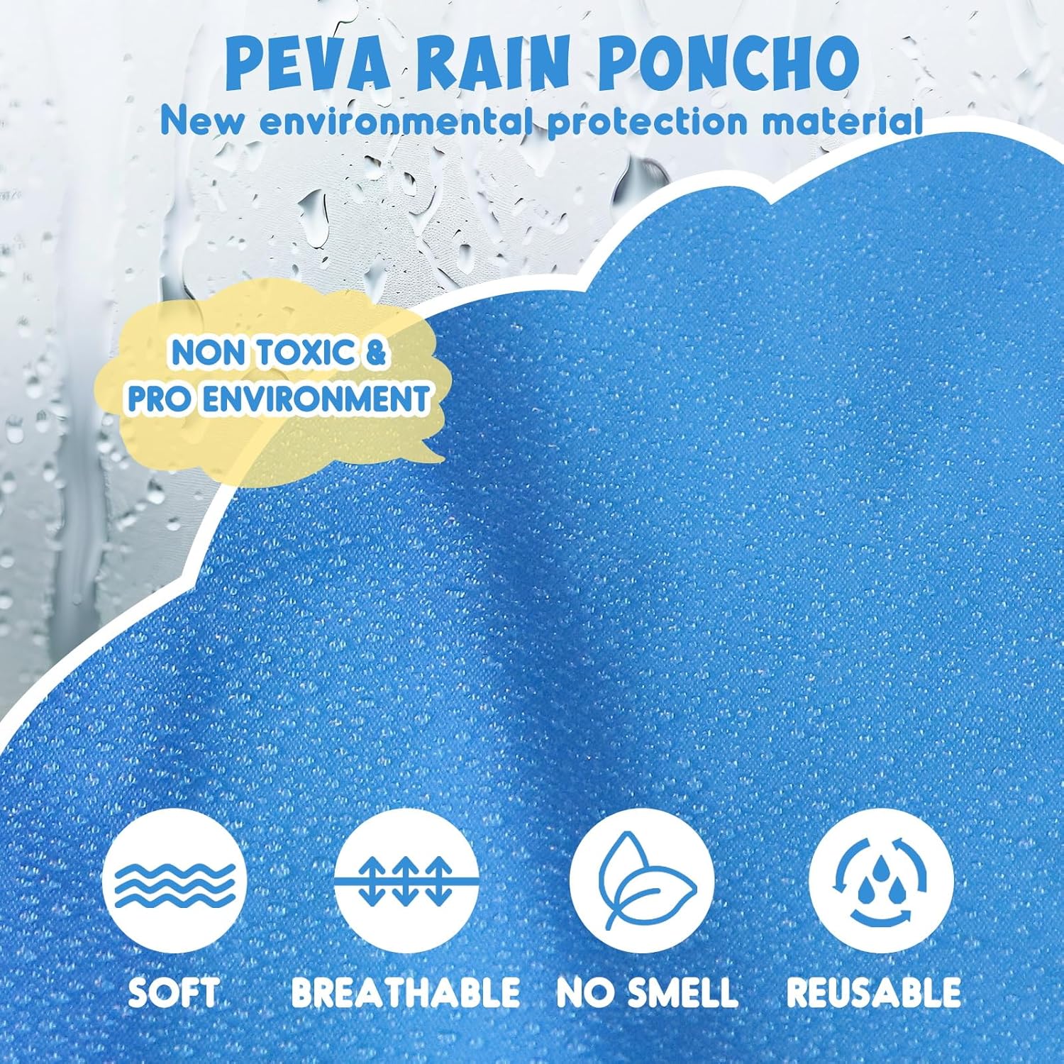 Kids Rain Poncho with Hood Lightweight Emergency Raincoat Reusable Boys and Girls Rain Jacket for Disney Travel Outdoor - Image 5