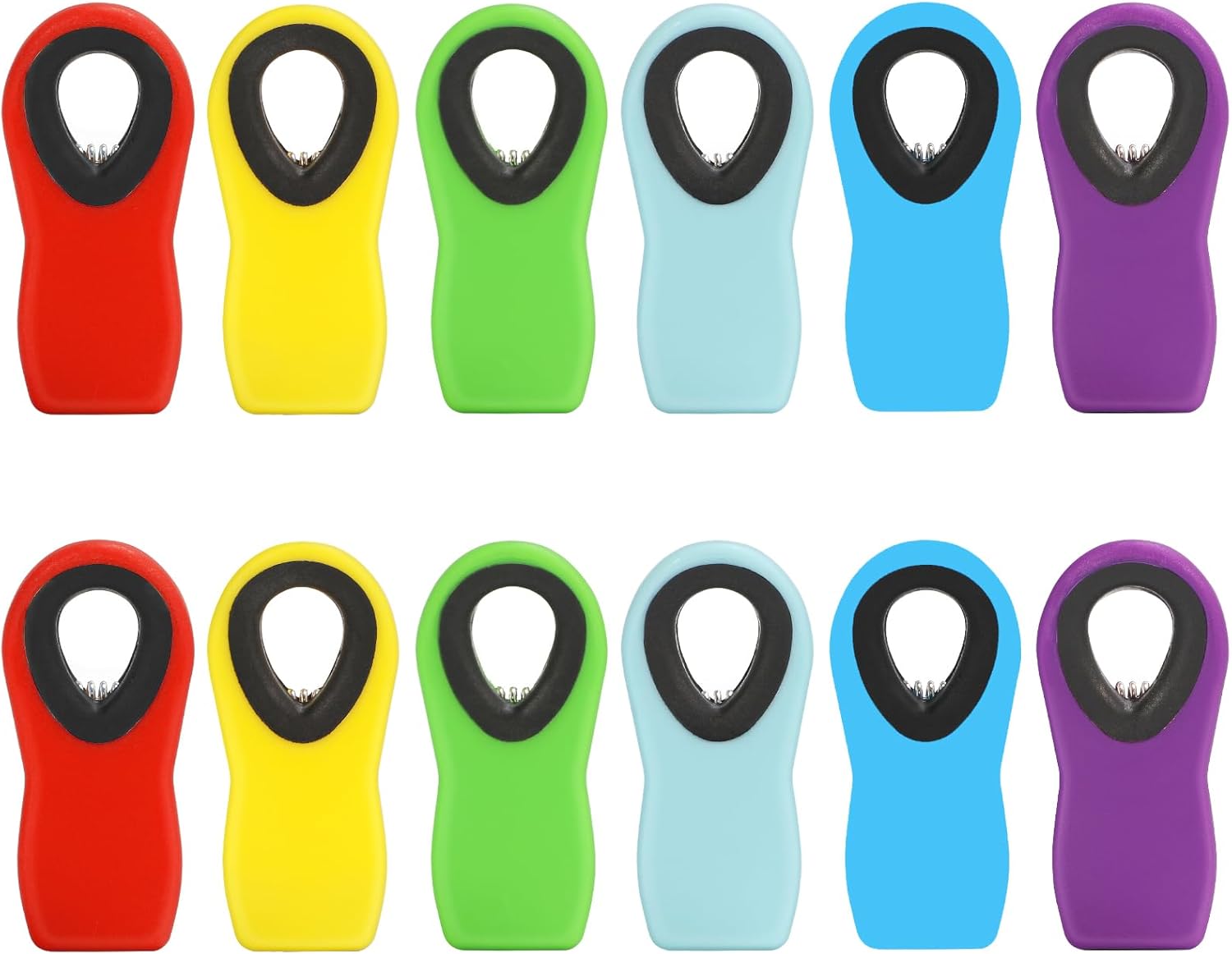 12 Pack Chip Clips, Magnetic Bag Clip with Airtight Seal for Chips, Bread, Snacks, Fridge Organizer Kitchen Storage Clips Multicolor - Image 1