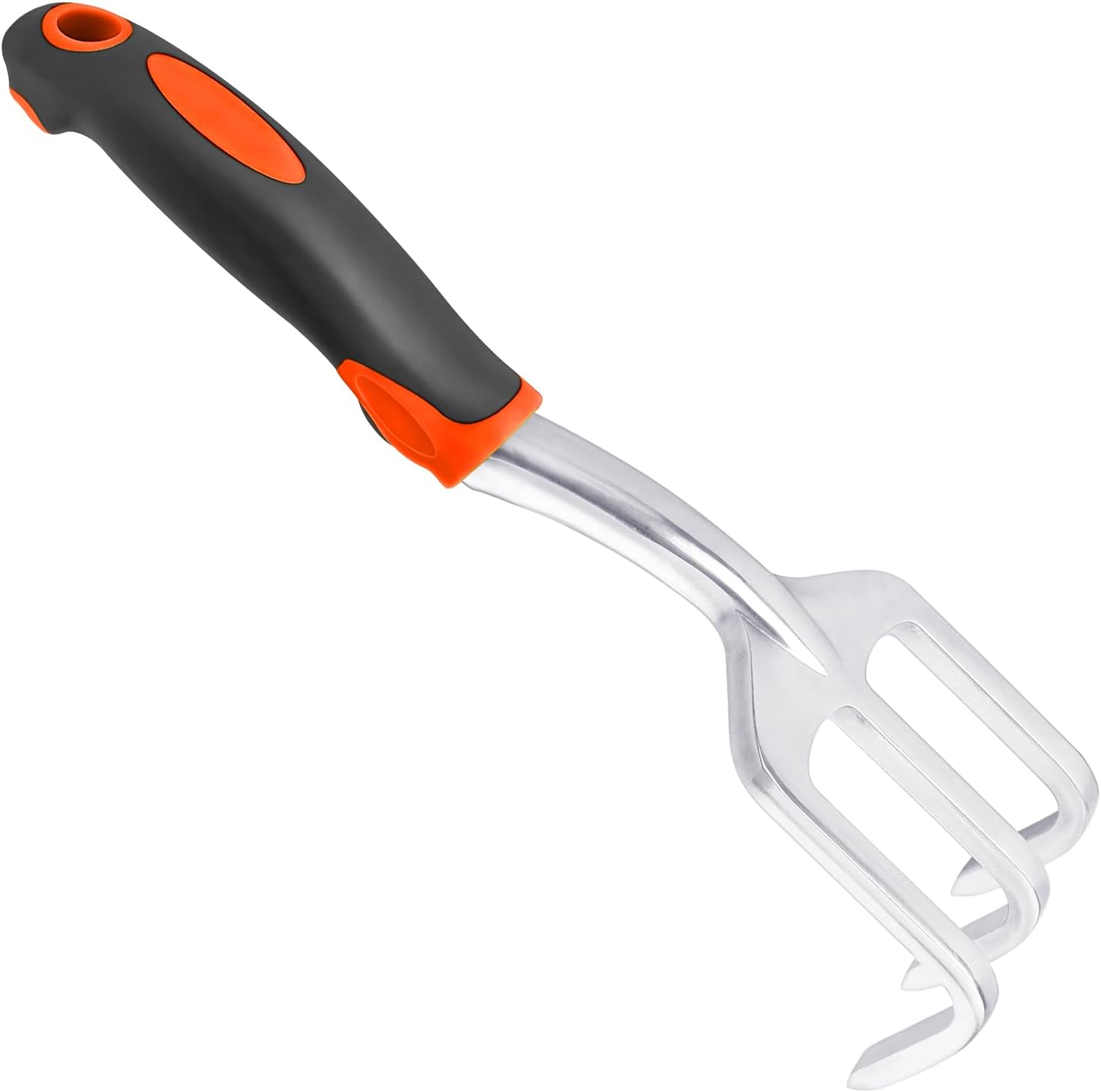 Hand Rake Garden Tool, Heavy Duty Hand Cultivators for Gardening, Small Garden Claw Tool Garden Handrake with Ergonomic Handle, Weed Rake Cultivator Tool for Cultivating, Loosening, Weeding - Image 1