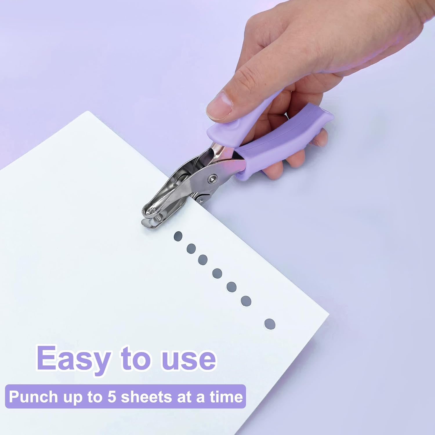 6 Pack Silicone Soda Can Cover Lids, Reusable Soda Can Lids + Single Hole Punch 1/4” Hole Puncher for Crafts Purple - Image 8