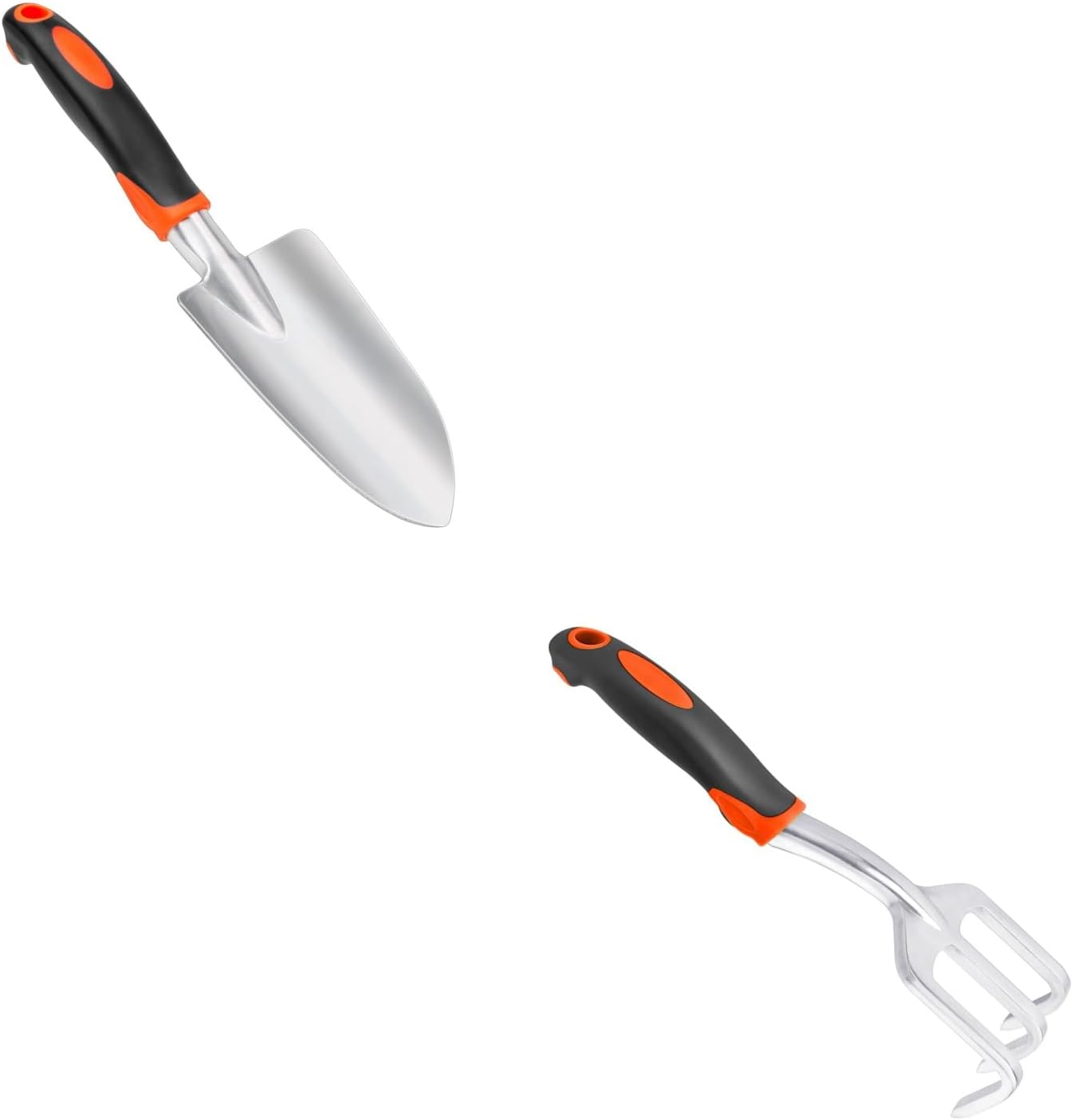 Garden Shovel Garden Hand Trowel, Heavy Duty Hand Shovel with Ergonomic Handle + Hand Rake Garden Tool, Heavy Duty Hand Cultivators for Gardening, Small Garden Claw Tool - Image 1