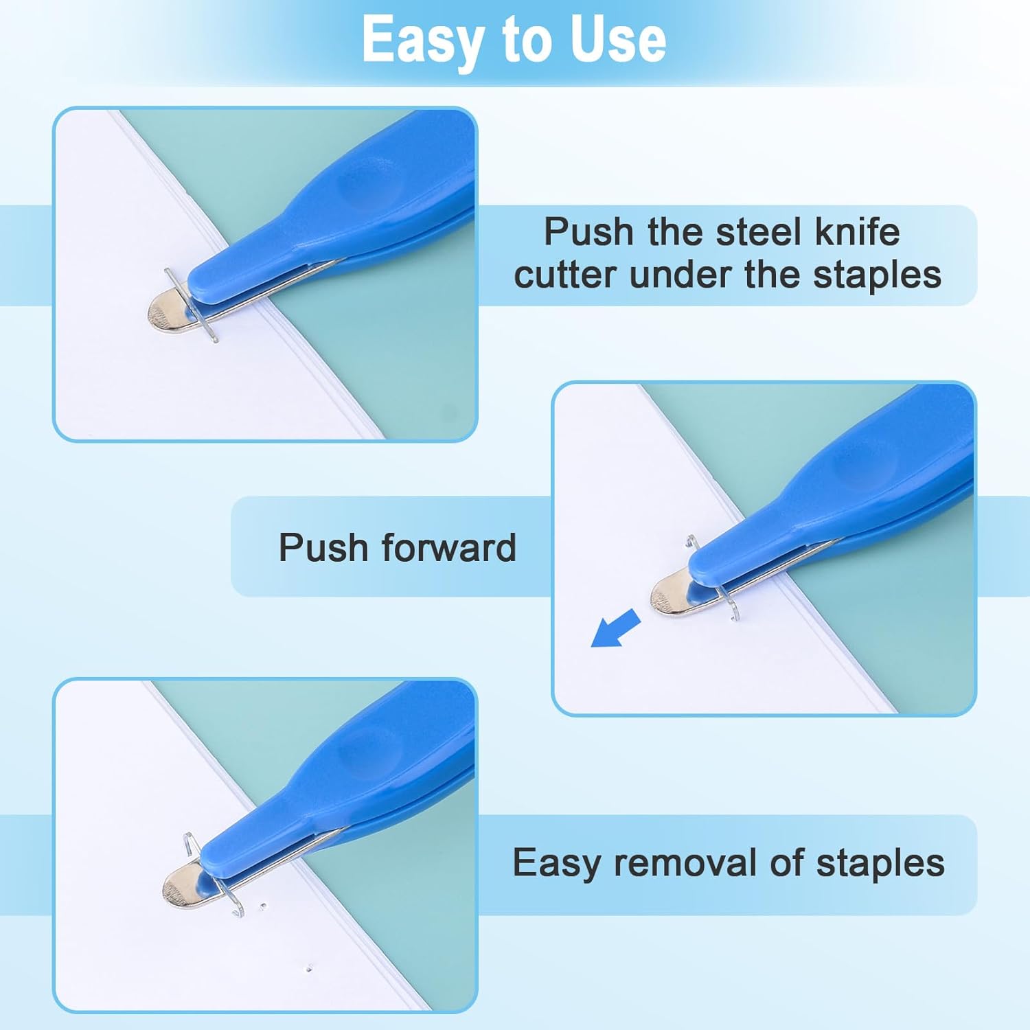 4 Piece Wood Chisel Sets Woodworking Tools Set, Wood Chisels for Woodworking with Steel Hammer End+ 4 Pack Magnetic Staple Remover Tools - Image 7