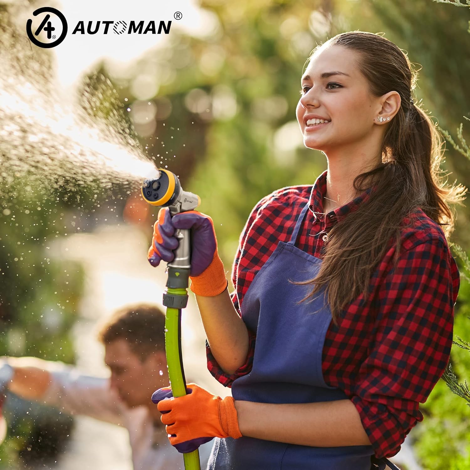 Garden Nozzle Sprayer, High Pressure Spray Nozzle, 100% Metal Water Hose Nozzle, 7 Patterns Watering Nozzle, Heavy Duty Sprayer Garden Nozzle for Watering Plants & Lawns, Washing Cars & Pets - Image 7