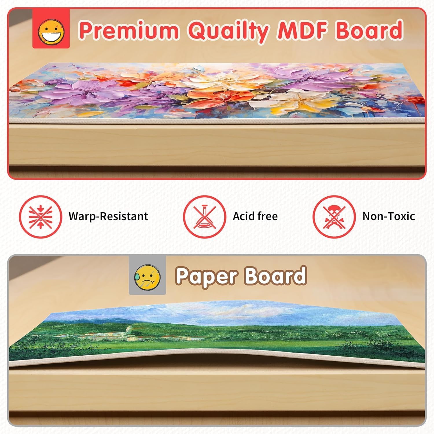 Canvas Boards for Painting 5x7 Inch, Super Value 24 Pack Mini Canvases, White Blank Canvas Panels, 100% Cotton Primed, Painting Art Supplies - Image 4