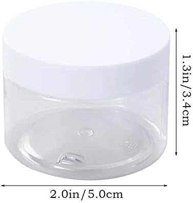 24 Pcs 1oz Plastic Cosmetic Jars,Round Leak Proof Clear Container with Lid,Wide-Mouth Refillable Small Storage Containers for Slime,Cosmetic,Lotion,Candy,Craft - Image 2