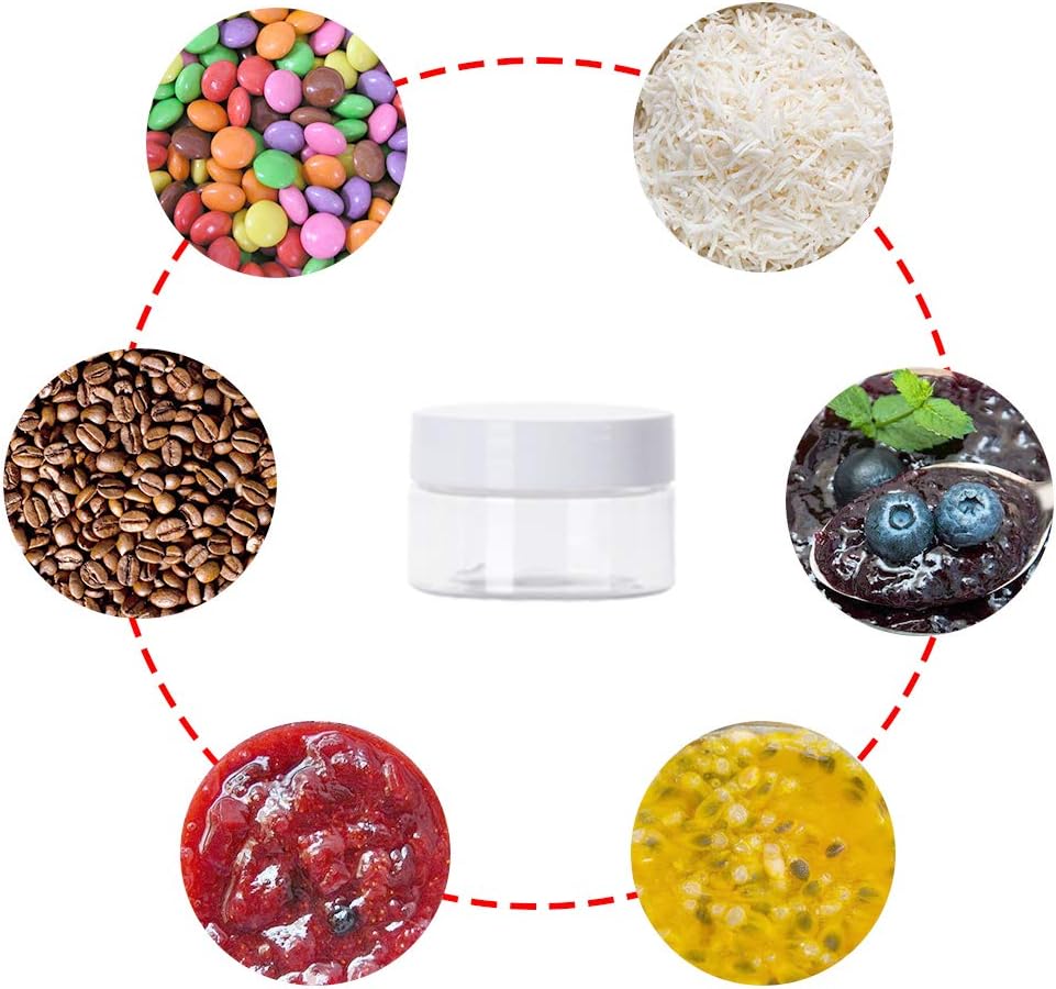 24 Pcs 1oz Plastic Cosmetic Jars,Round Leak Proof Clear Container with Lid,Wide-Mouth Refillable Small Storage Containers for Slime,Cosmetic,Lotion,Candy,Craft - Image 3
