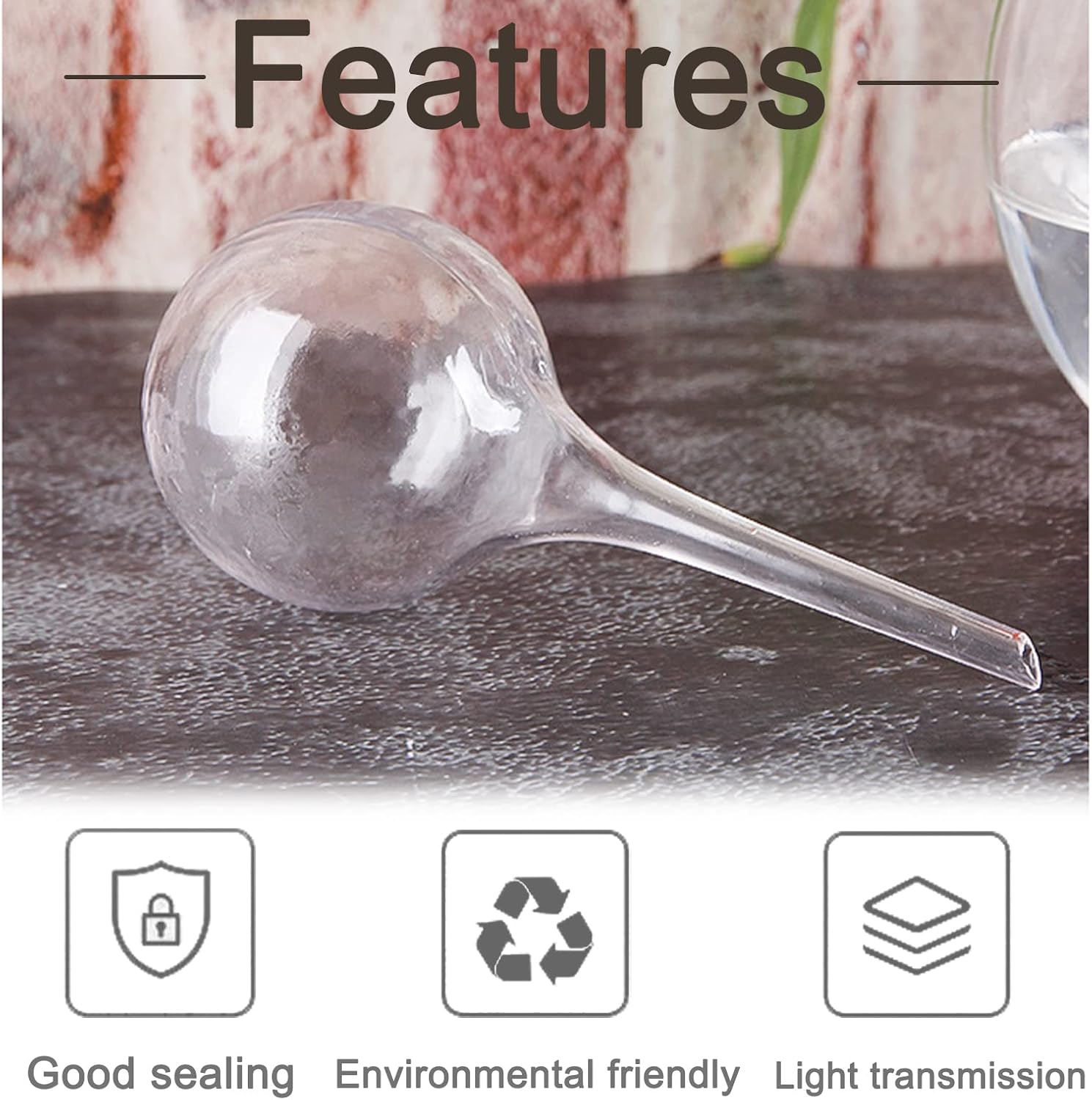 8 Pcs Clear Plant Watering Globes,Plastic Self-Watering Bulbs,Automatic Watering Globes,Garden Water Device for Plant Indoor Outdoor - Image 6