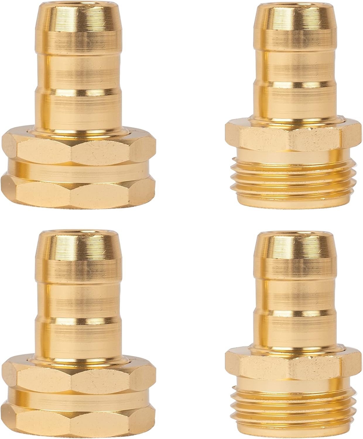 Garden Hose Repair Connector with Clamps, Fit for 3/4
