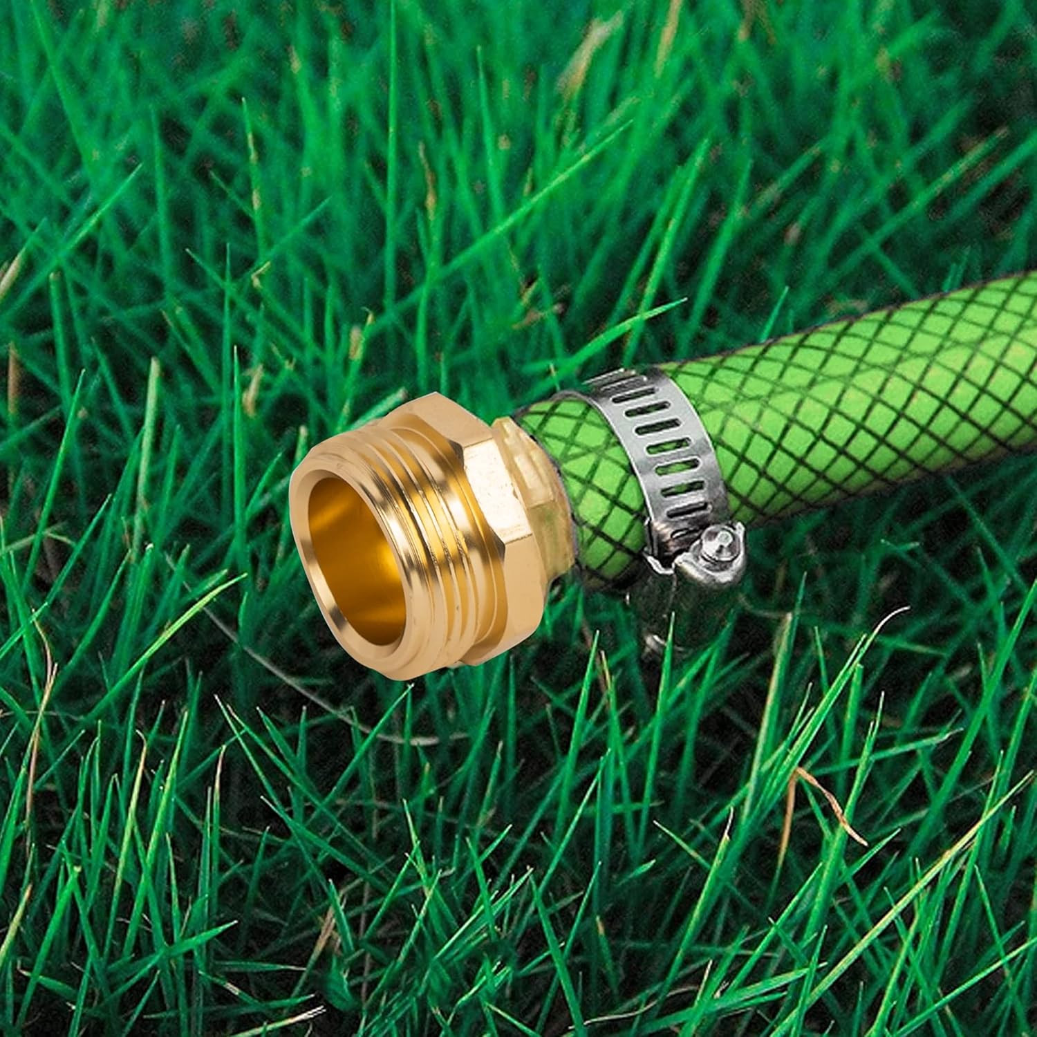 Garden Hose Repair Connector with Clamps, Fit for 3/4