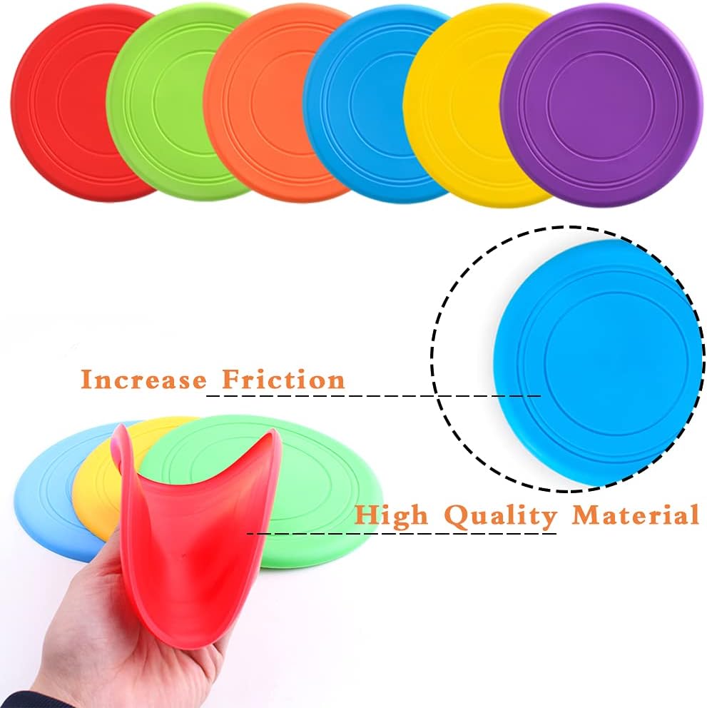 6 Pack Dog Flying Discs - Interactive, Soft Floating Saucer for Small, Medium Dogs - Safe on Teeth - Image 3