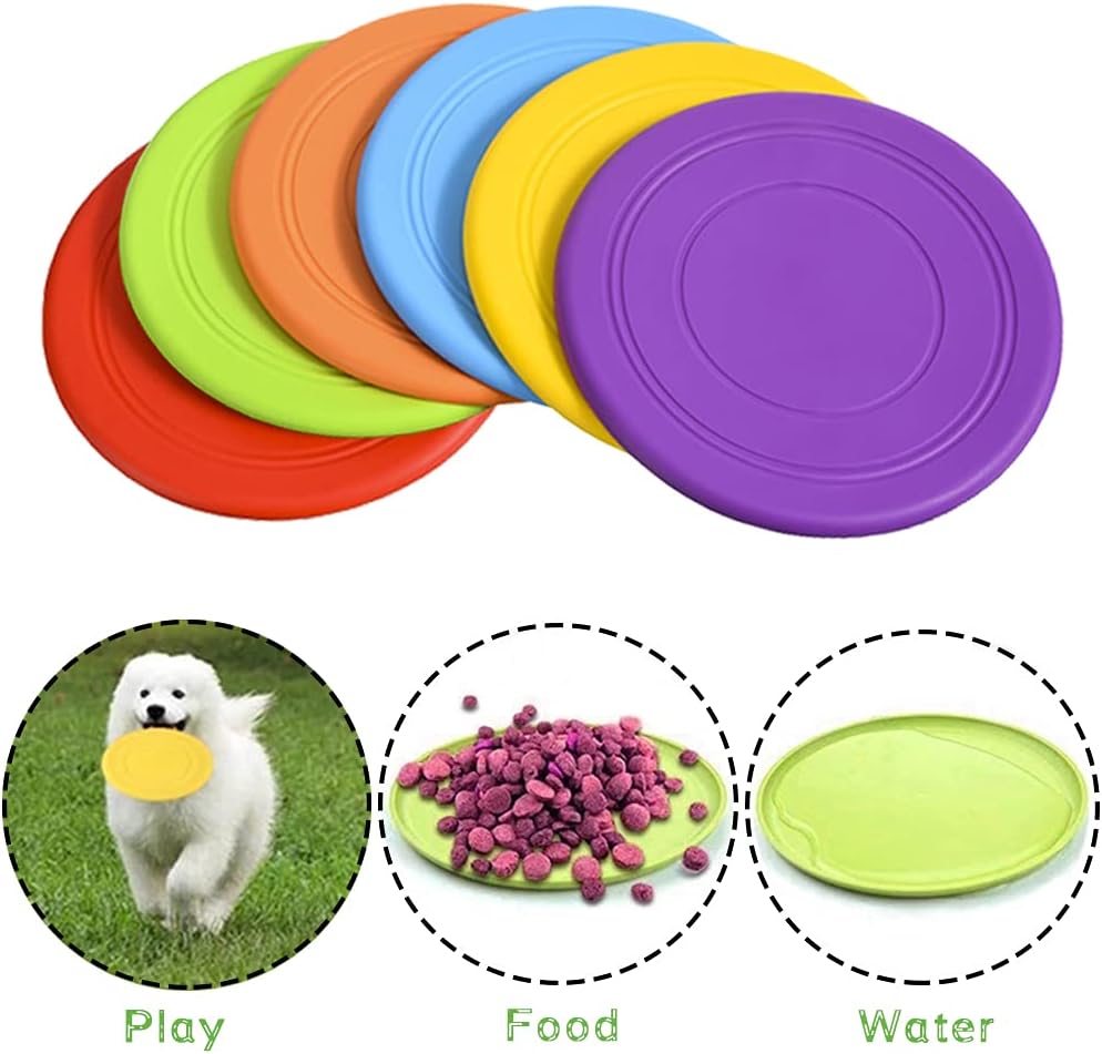 6 Pack Dog Flying Discs - Interactive, Soft Floating Saucer for Small, Medium Dogs - Safe on Teeth - Image 4
