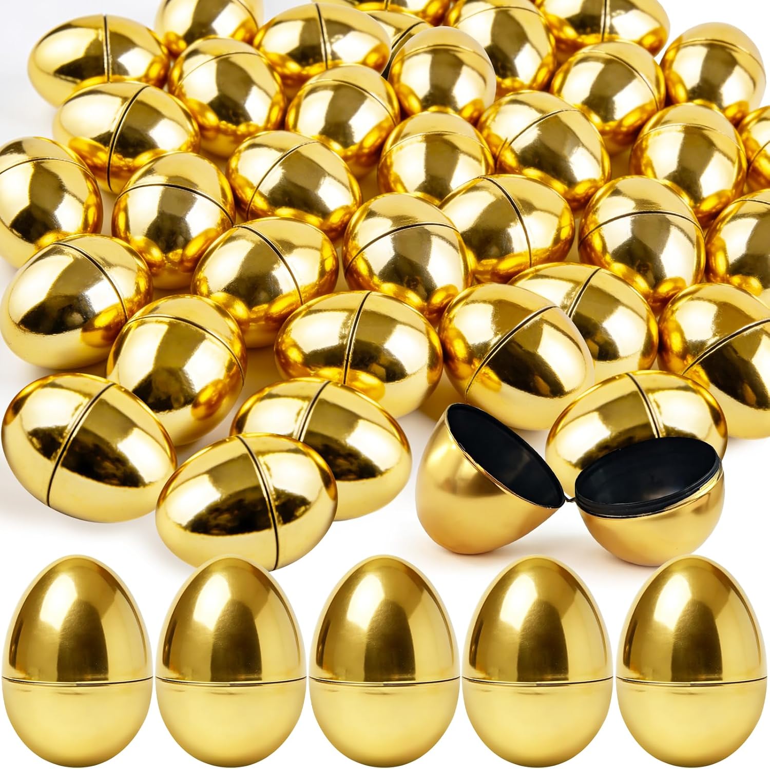 30 Pcs Gold Easter Eggs,2.3