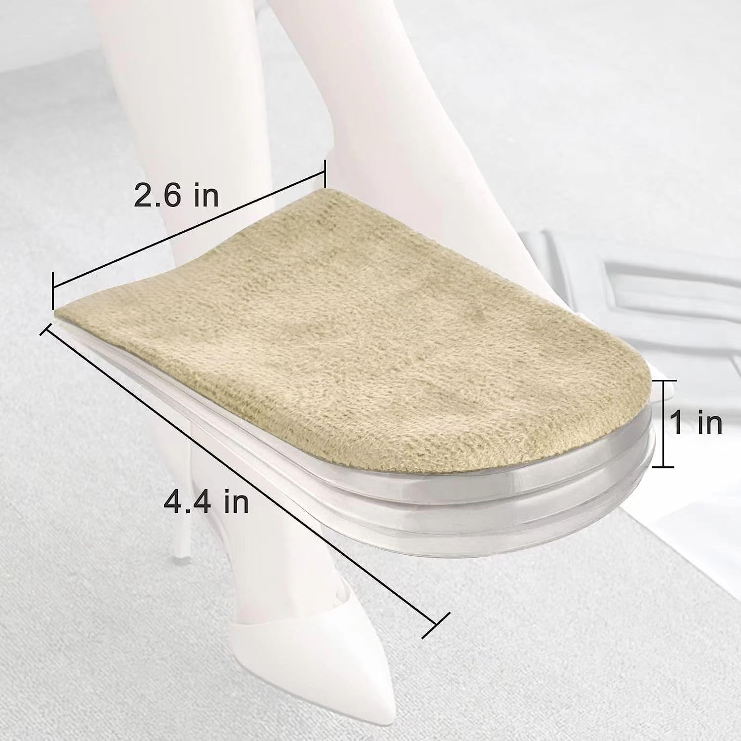 Adjustable Heel Lift Inserts 2 Pack Soft Silicone Height Increase Insoles Heel Lifts for Shoes 1/4