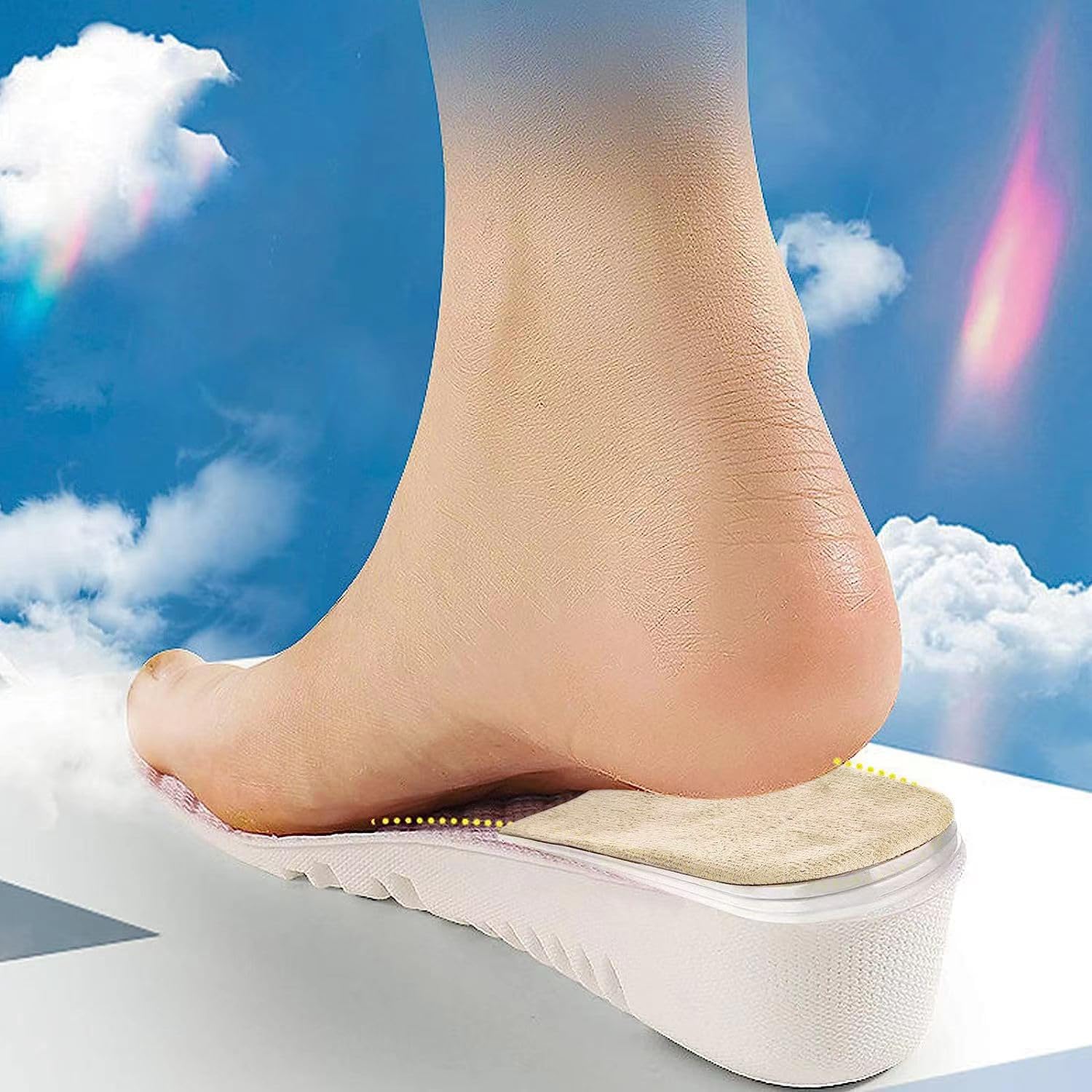 Adjustable Heel Lift Inserts 2 Pack Soft Silicone Height Increase Insoles Heel Lifts for Shoes 1/4