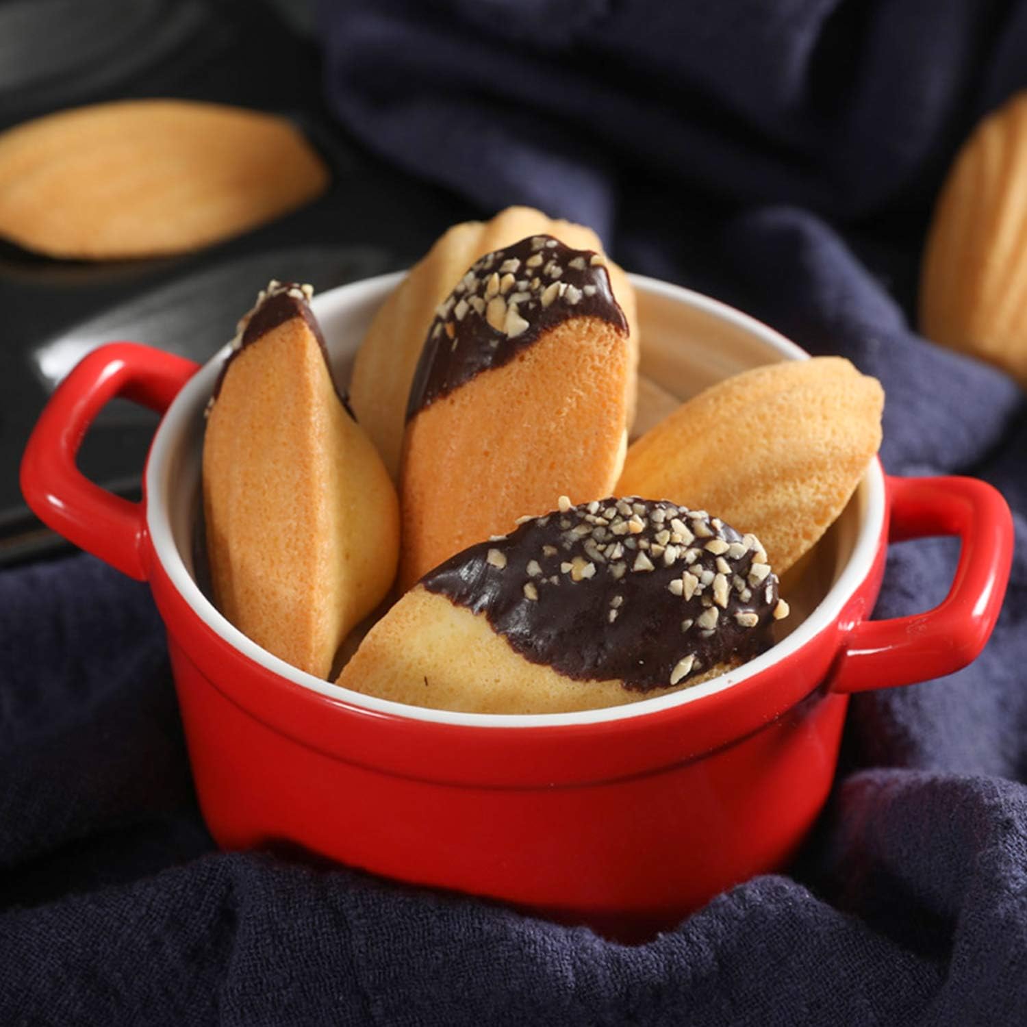 Silicone Madeleine Pans - 9 Cups Madeleine Mold for Small Cake, Chocolate, Cookies Pack of 2 - Image 5