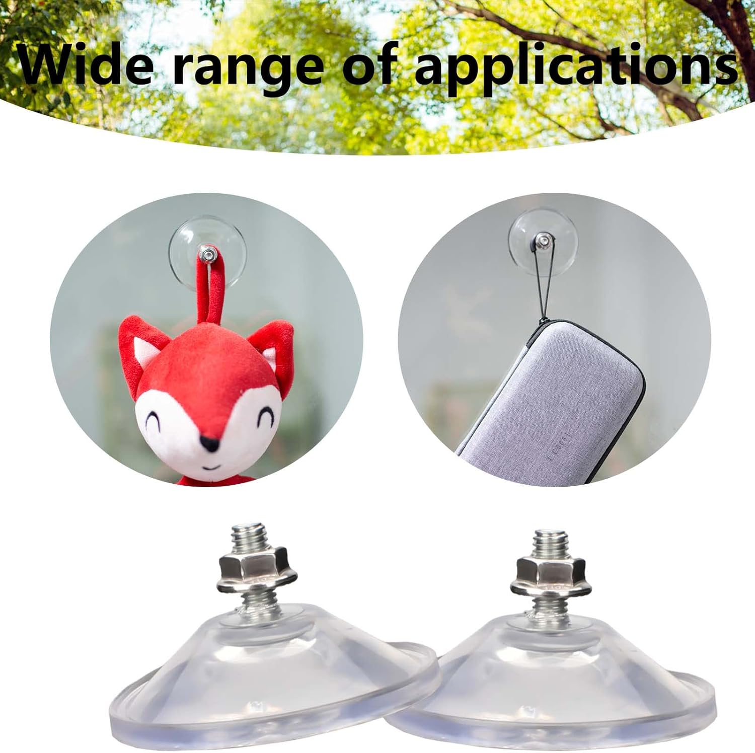 6 Pcs Strong Thickened Sucker Suction Cup Clear PVC Sucker Pads with M6 x 14 Thread Screw Extra Strong Adhesive Glass Suction Holder - Image 5