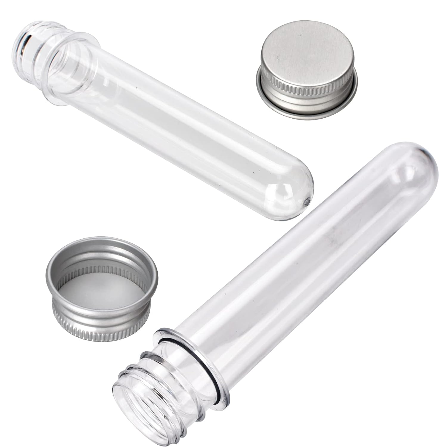 6PCS Plastic Test Tubes with Screw Caps 45ml Clear Tubes for Scientific Experiments, Party Decoration, Sample, Candy, Bath Salt, Storage - Image 7