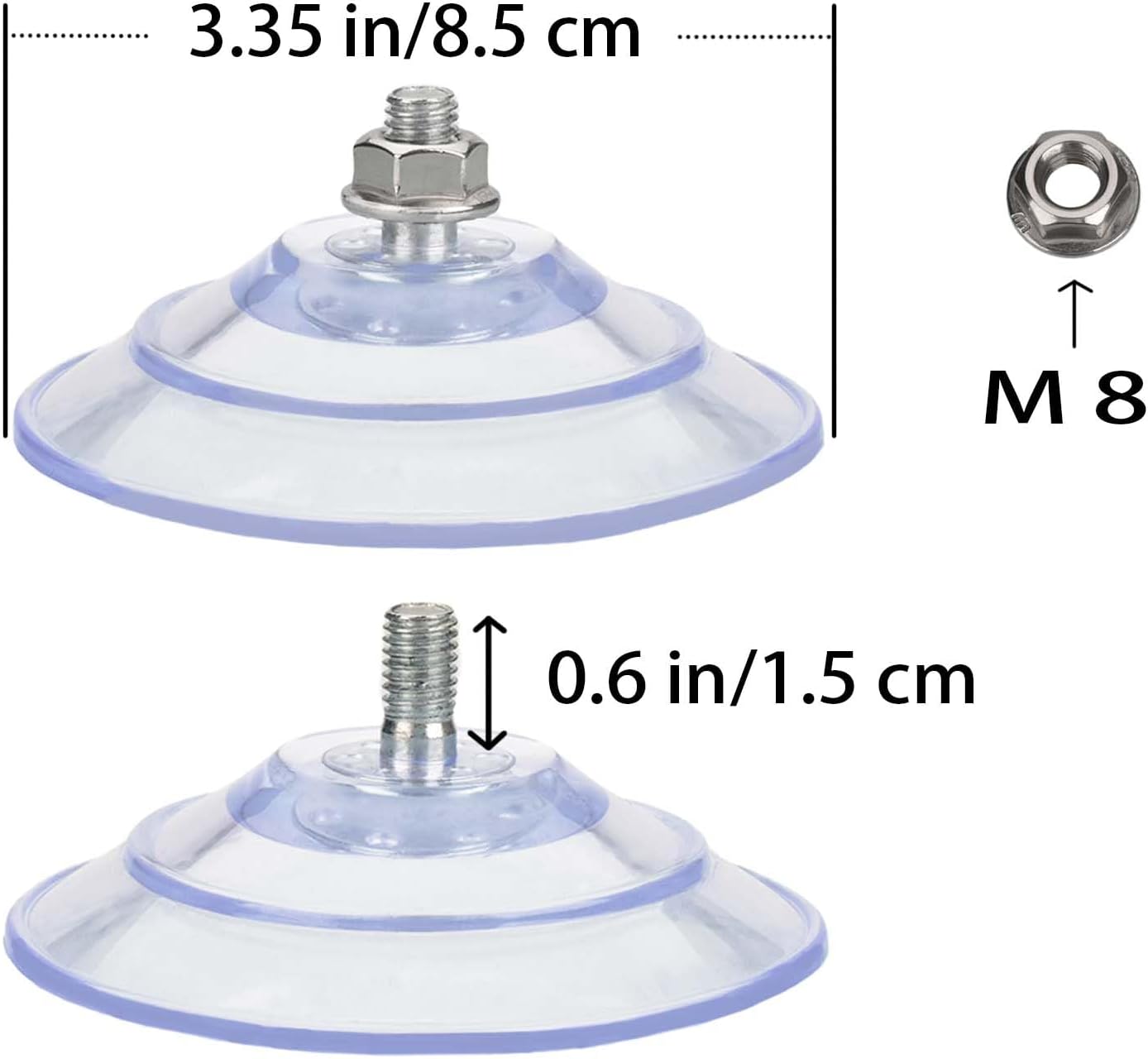 Upgraded Large Suction Cup with Screws 3.4