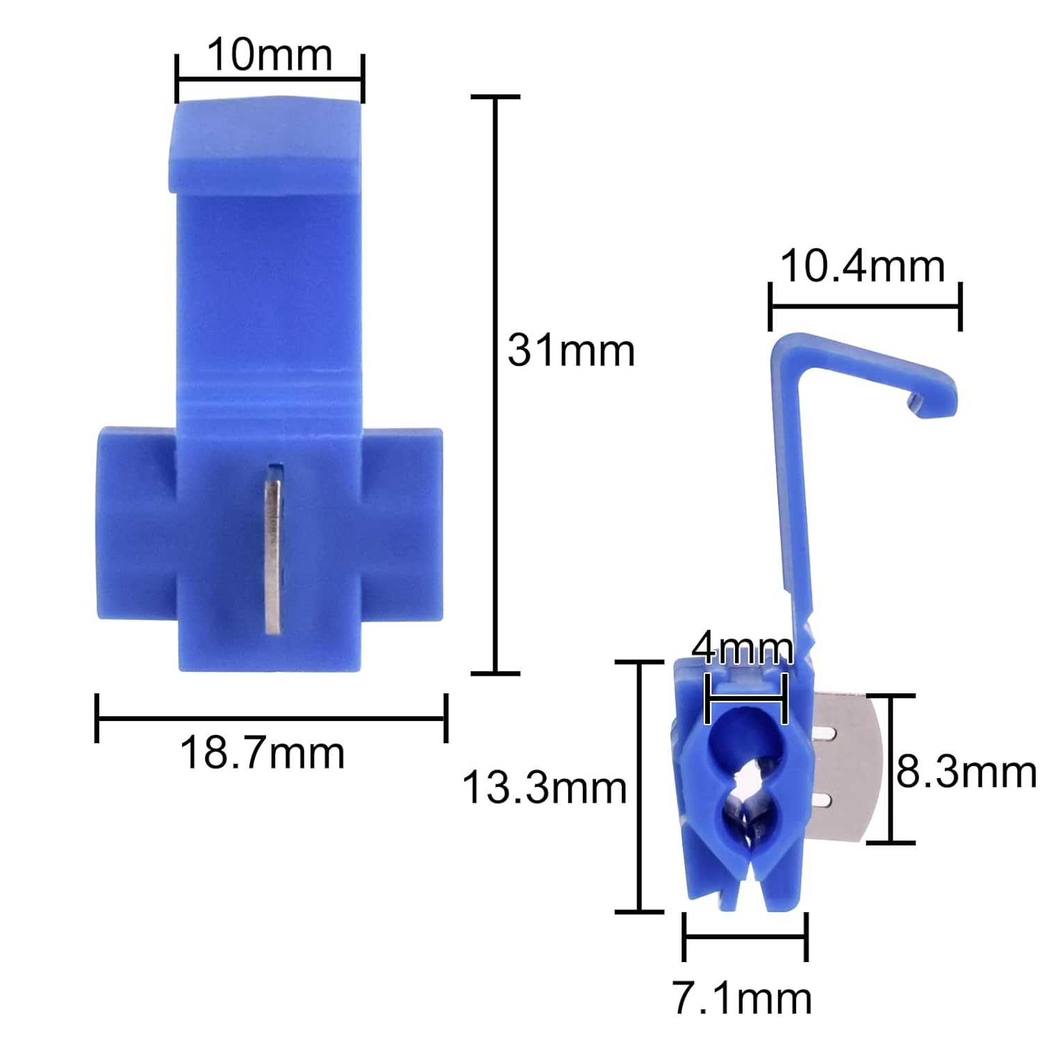 60Pcs Solderless Quick Splice Wire Connectors 18-14 AWG Splice Connector Snap Electrical Wire Connector Cold Pressed Insulated Electric Wire Splice Connectors - Image 2