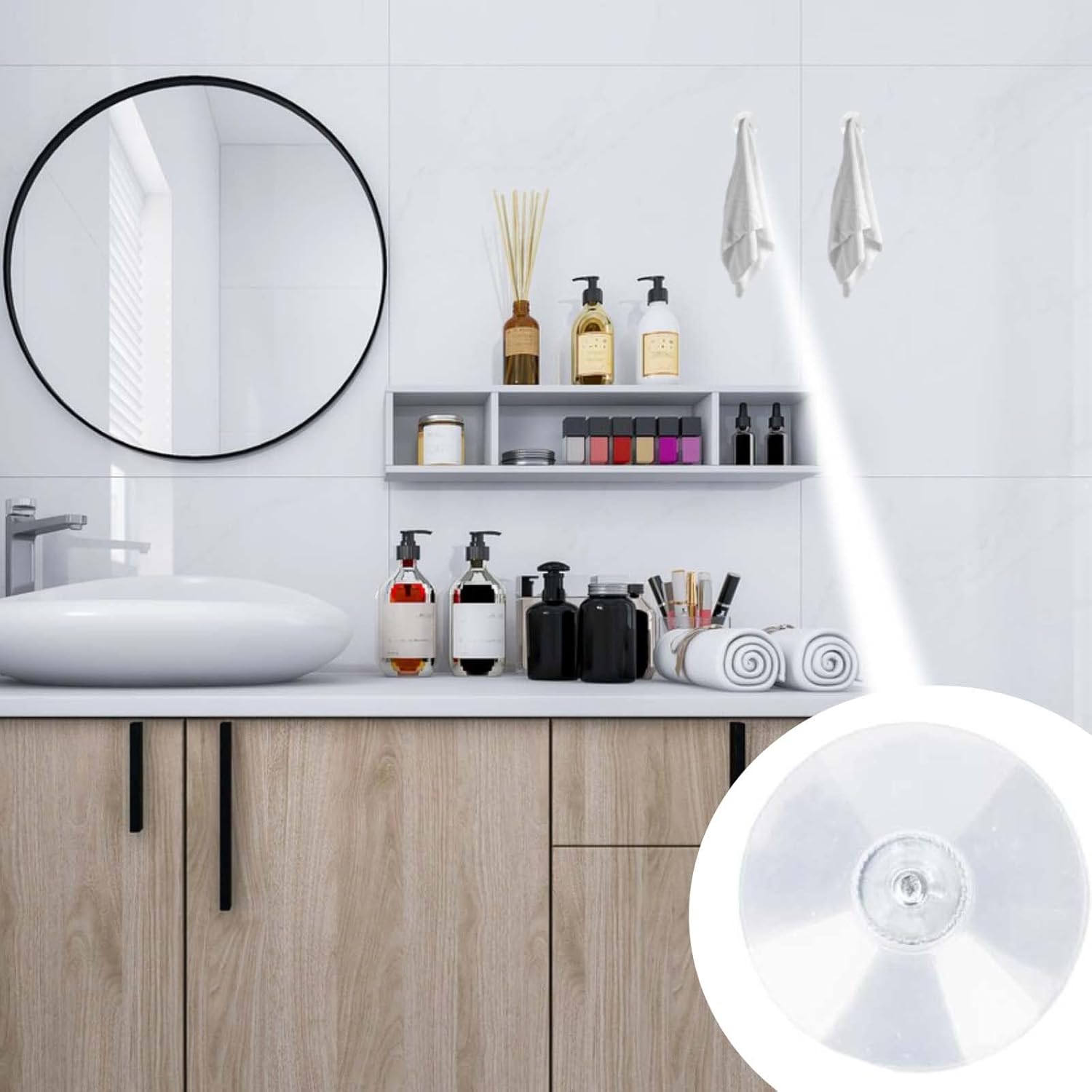 40 mm Glass Suction Pads Clear PVC Sucker Pads Suction Holder Without Hooks for Bathroom Wall Door Glass Window Car Shade (Clear, 12pcs) - Image 6