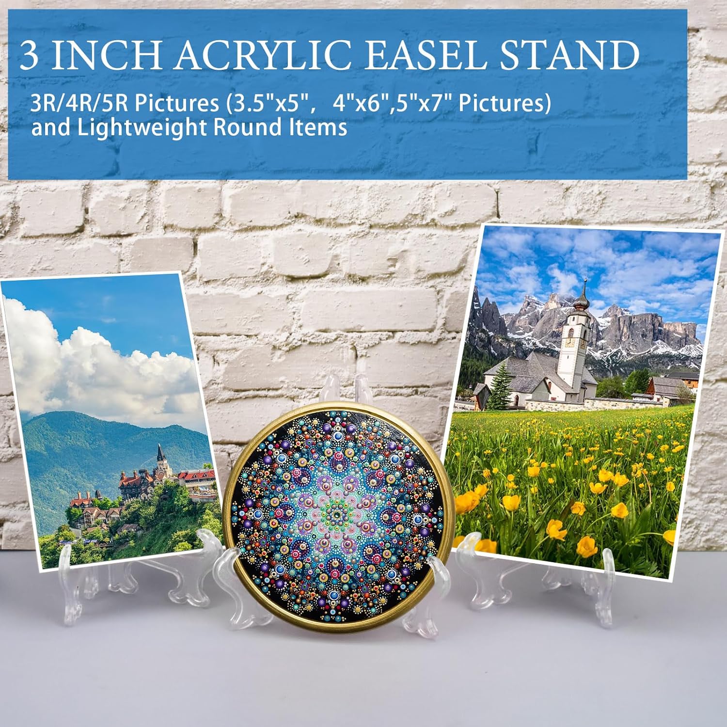 25 Pack Acrylic Easel Stand 3 Inch Clear Plastic Easels Plate Holders Mini Easels Display Stand for Photos, Sports Cards, Baseball Card, Coins, Small Items - Image 3