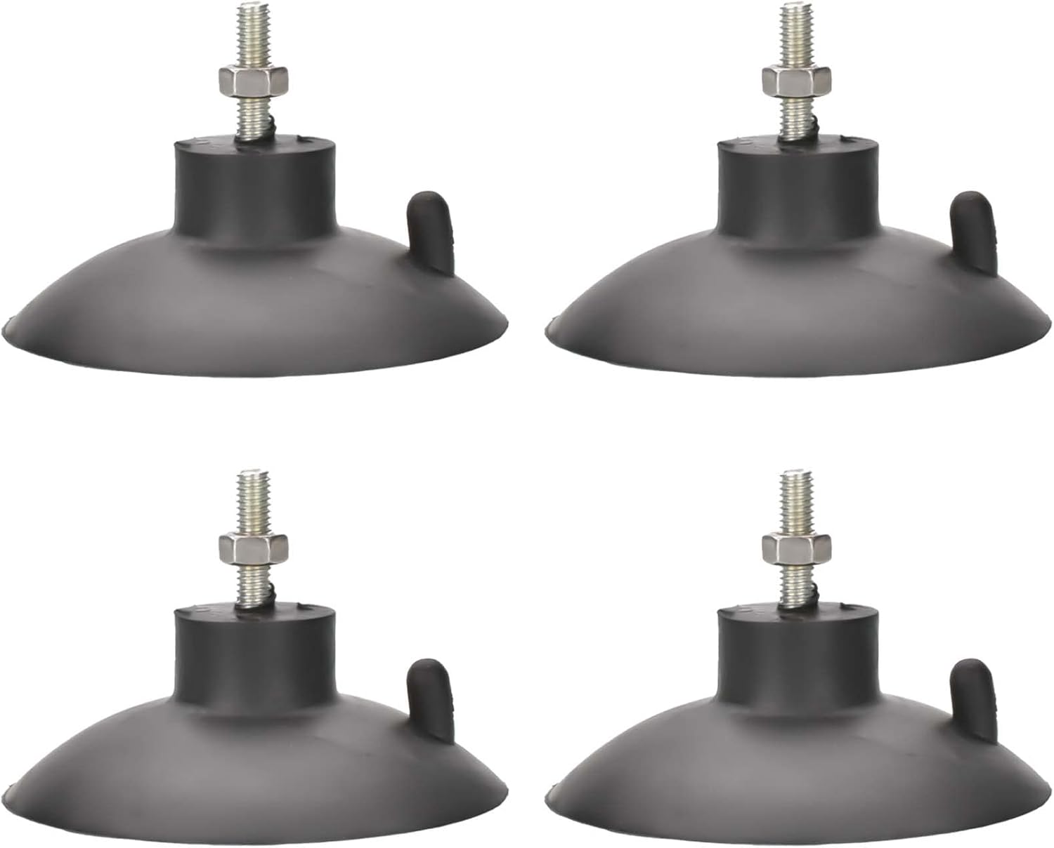 4 PCs French Fry Suction Cup Feet Commercial Suction Cup Feet with Screws for Industrial Commercial French Fry Cutter (Black) - Image 1