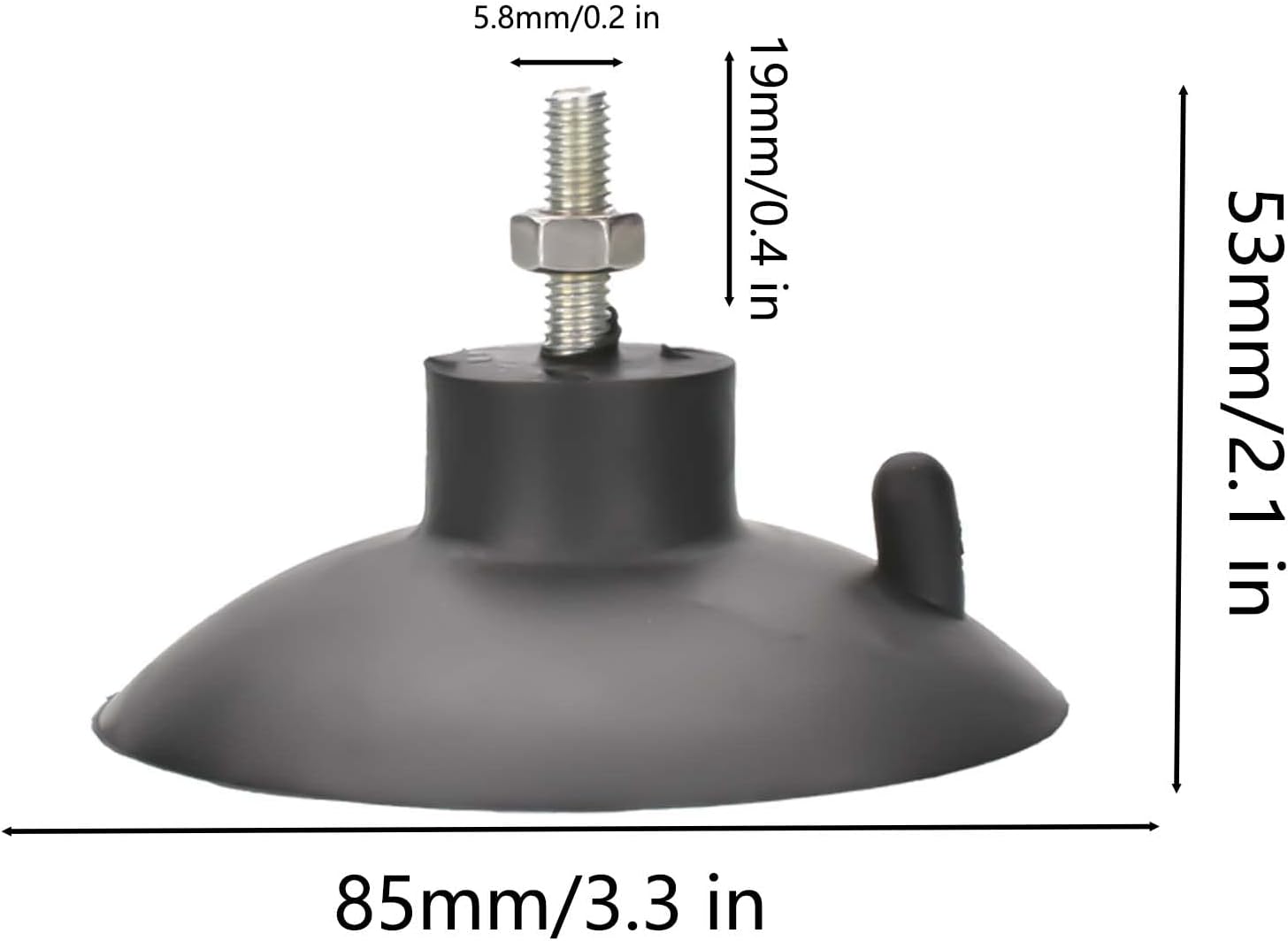 4 PCs French Fry Suction Cup Feet Commercial Suction Cup Feet with Screws for Industrial Commercial French Fry Cutter (Black) - Image 2