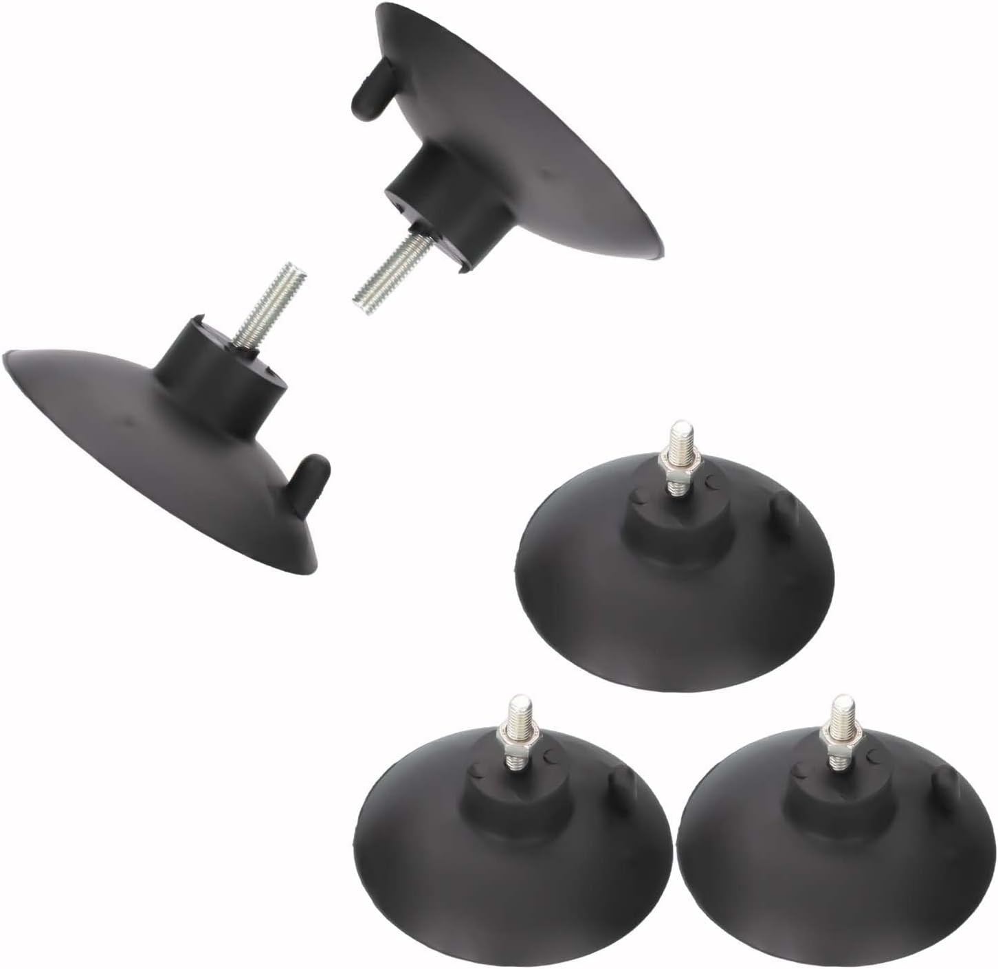 4 PCs French Fry Suction Cup Feet Commercial Suction Cup Feet with Screws for Industrial Commercial French Fry Cutter (Black) - Image 6