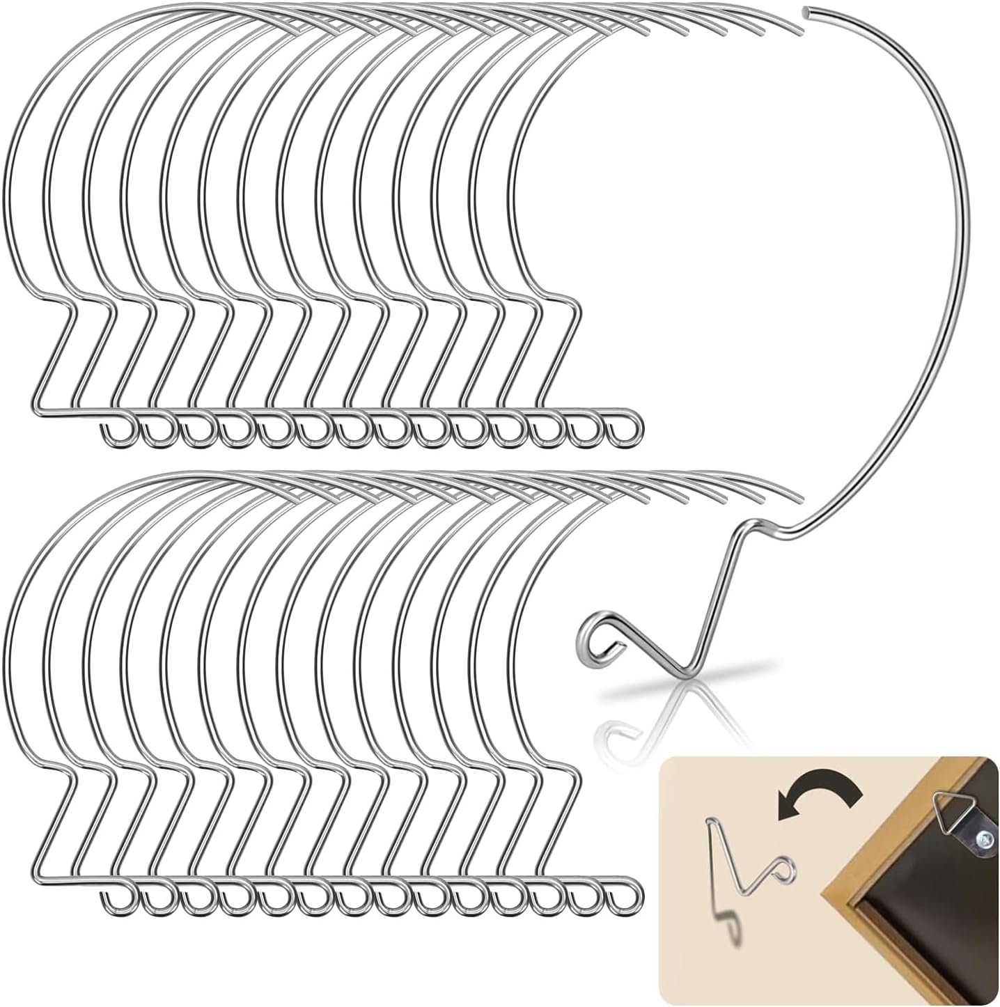 30Pcs Picture Hanger Hooks Super Hooks for Hanging Drywall Picture Hanging Hooks Heavy Duty Wall Hooks for Hanging Pictures, Photos, Frames, Planters, Art, Clock - Image 1