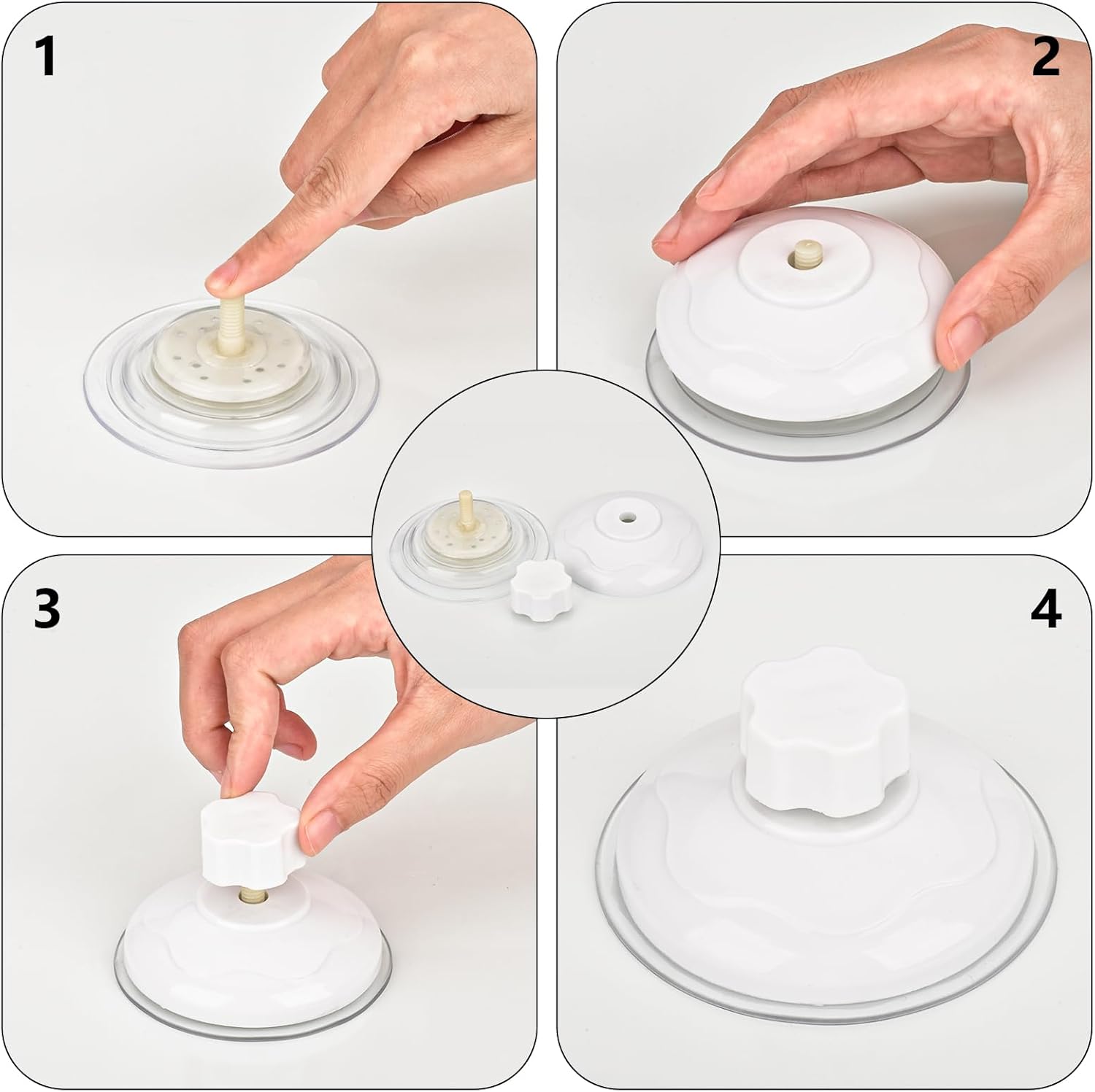Thick Suction Cup Cat Perches 4Pcs Cat Hammock Replacement Screw Suction Cups for Window Seat - Image 5