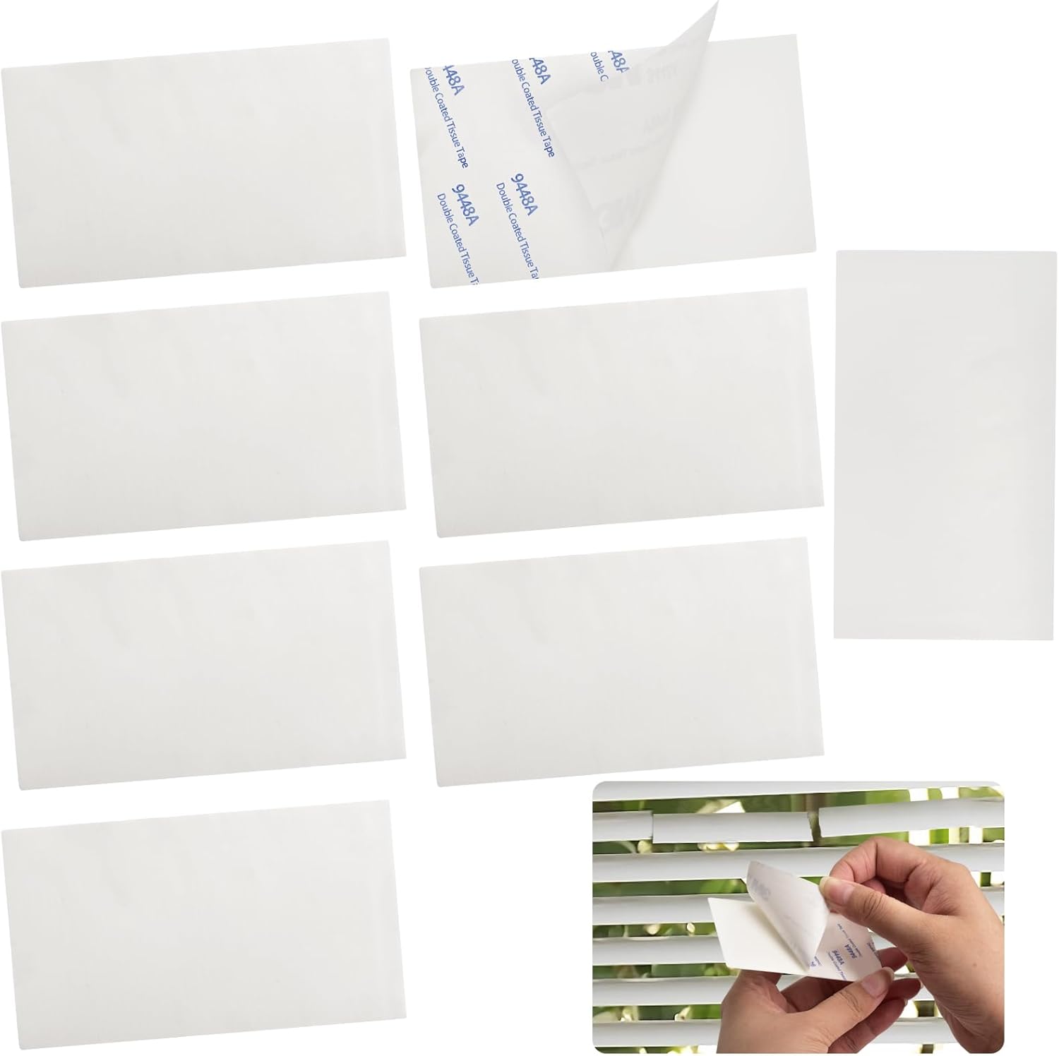8 Pcs Horizontal Blind Repair Tabs Mini Blind Slat Repair Kit Horizontal Blinds Replacement Slats White Blind Fixers for Horizontal Blinds (2