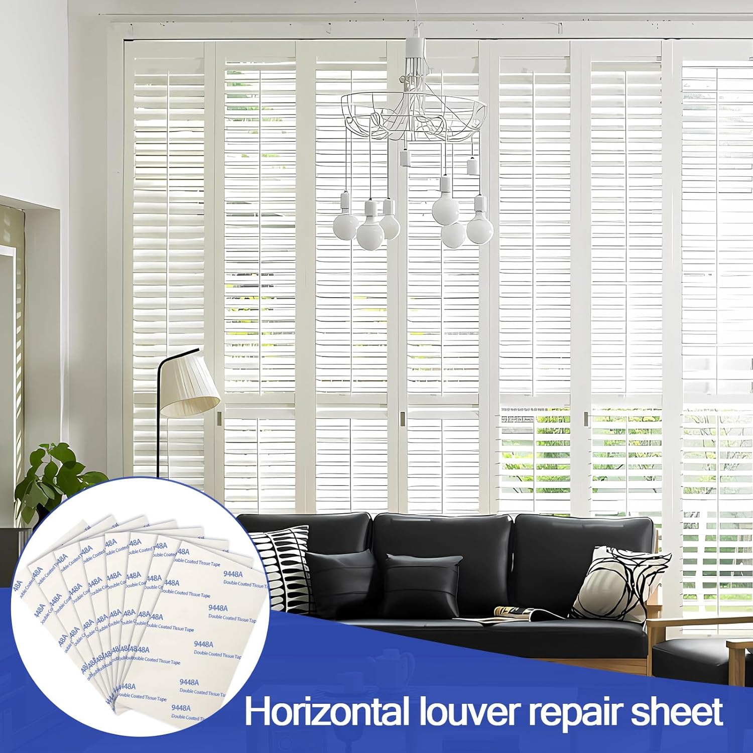 8 Pcs Horizontal Blind Repair Tabs Mini Blind Slat Repair Kit Horizontal Blinds Replacement Slats White Blind Fixers for Horizontal Blinds (2