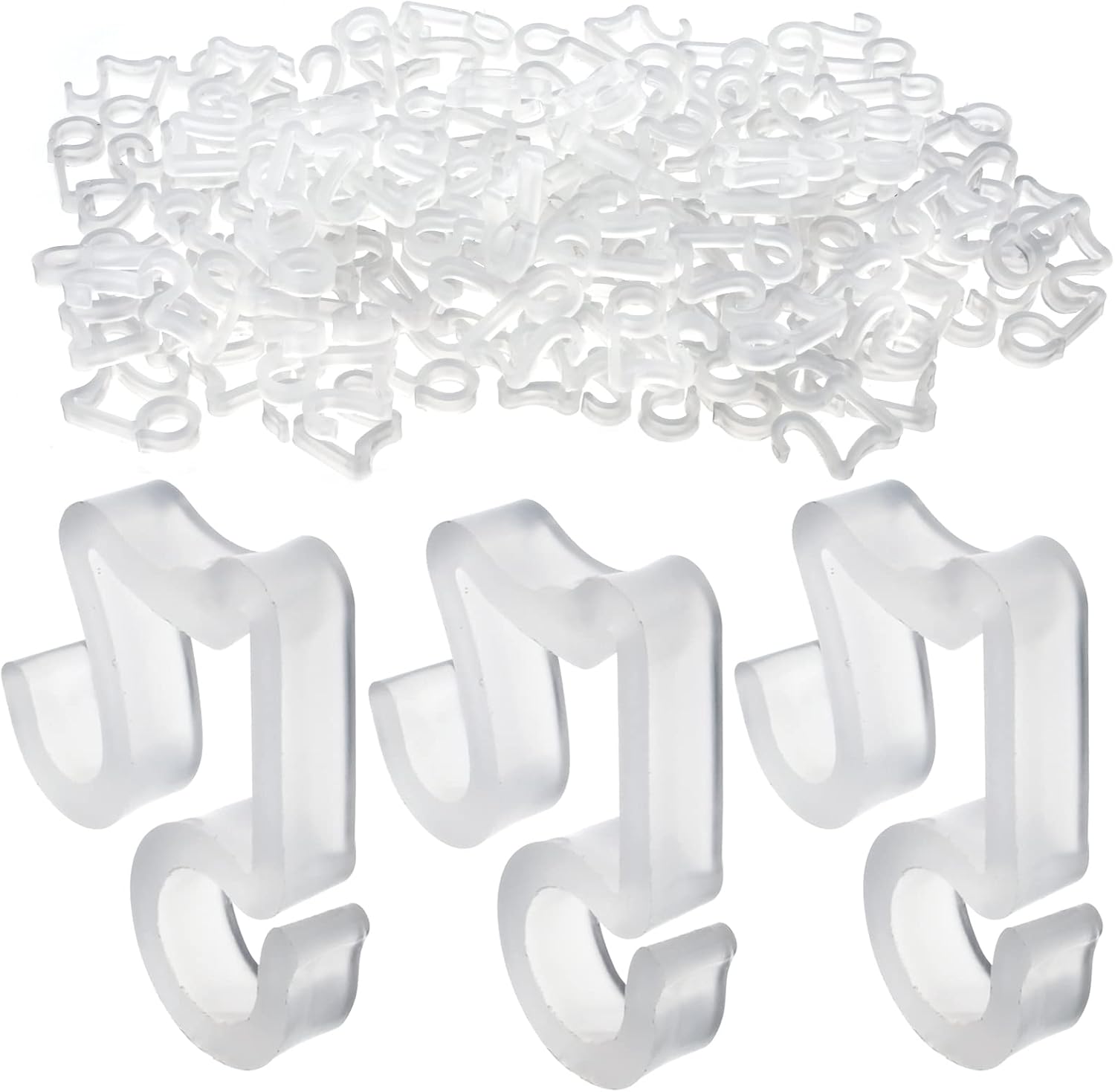100 Pcs Outdoor Light Clips Hooks for Outdoor String Lights Gutter Clips for Hanging Christmas Village Accessories - Image 1