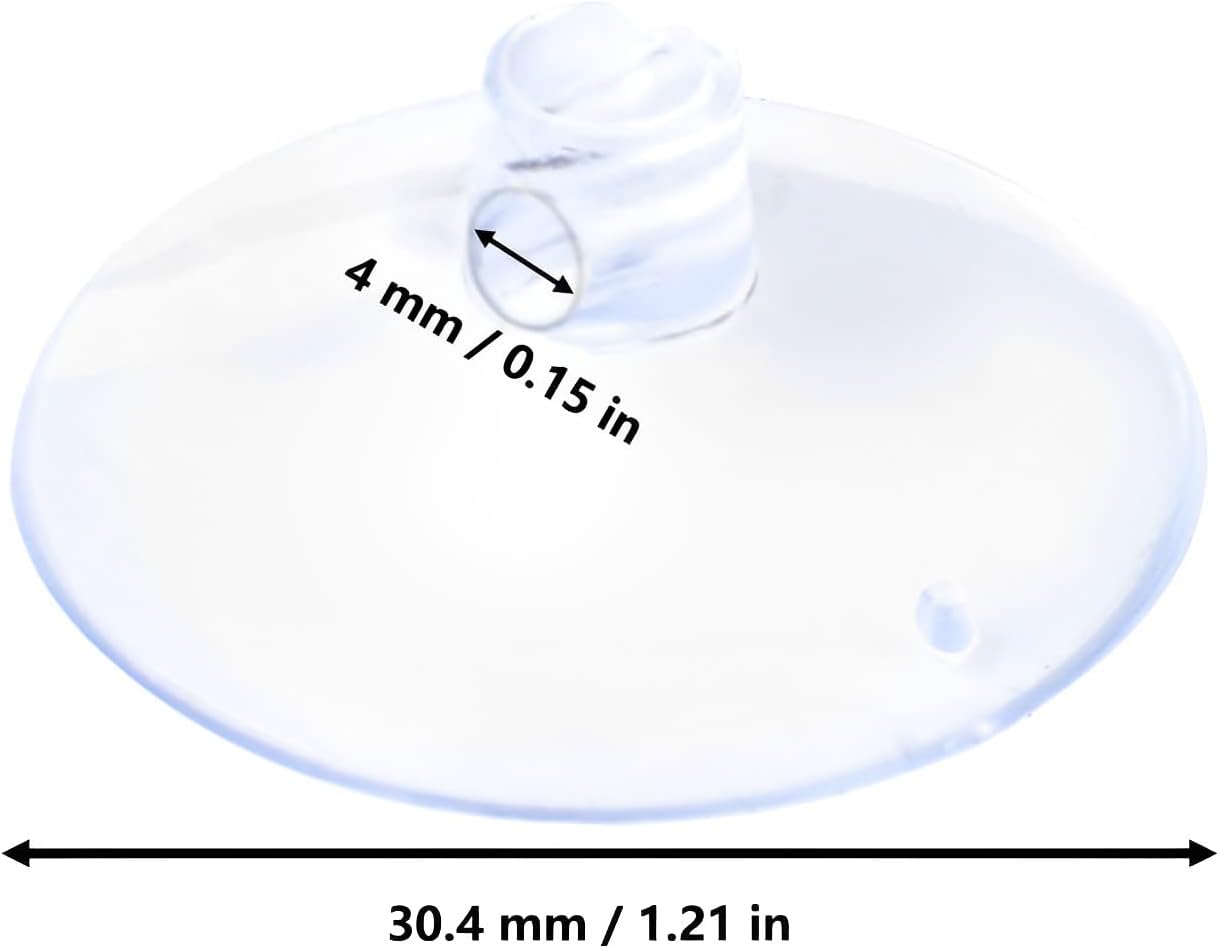 Suction Cup with Hole 1.2'' Glass Suction Pads Clear PVC Sucker Pads Small Suction Holder for Bathroom Wall Door Glass Window Car Shade (50pcs) - Image 2