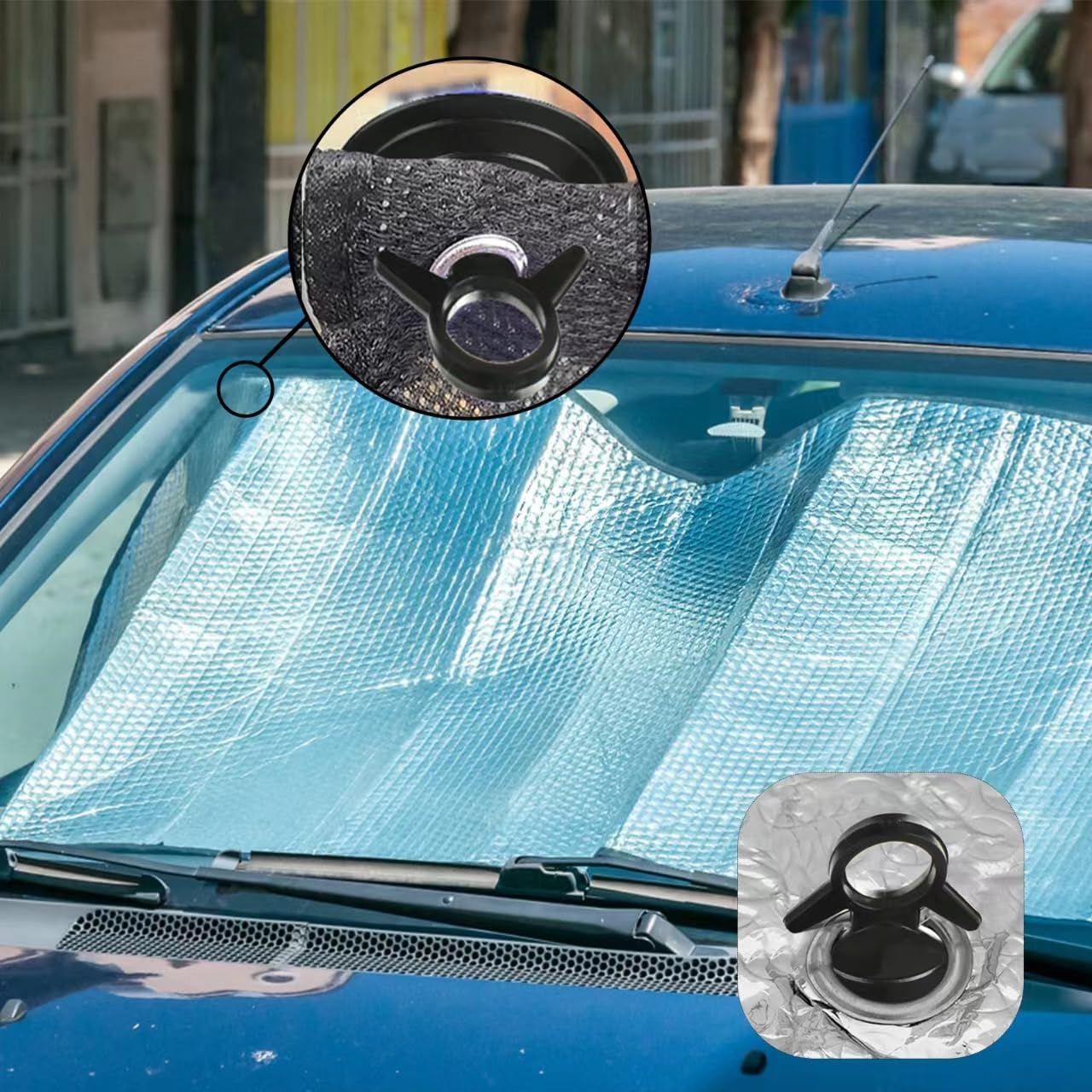 Suction Cups with Loops 24Pcs Window Suckers with Ring Car Glass Windshield Sunshade Suction Cups Aquarium Heater Suction Cups Glass Suction Pads for Seasonal Xmas Decorations (Black) - Image 5