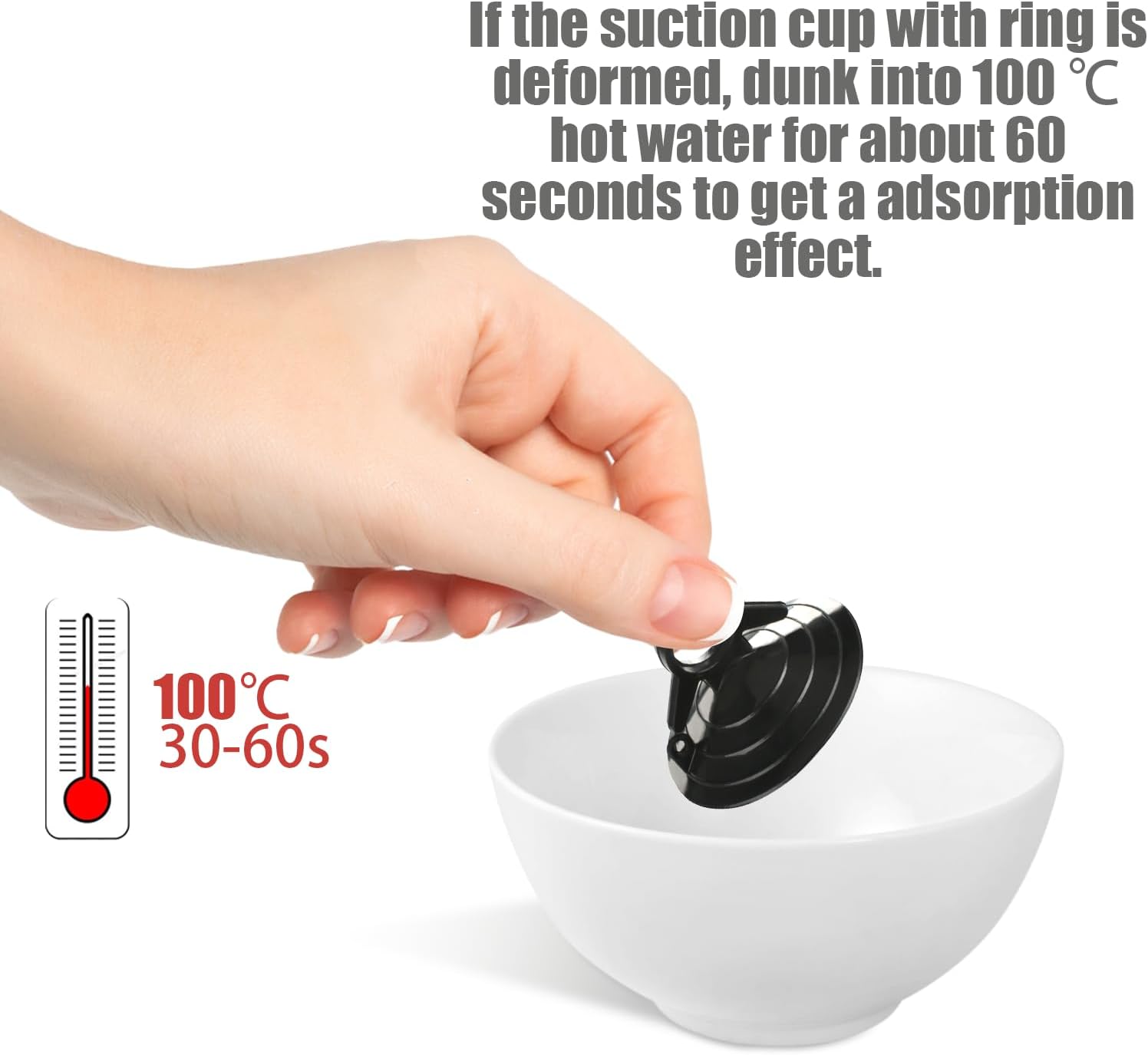 Suction Cups with Loops 24Pcs Window Suckers with Ring Car Glass Windshield Sunshade Suction Cups Aquarium Heater Suction Cups Glass Suction Pads for Seasonal Xmas Decorations (Black) - Image 7