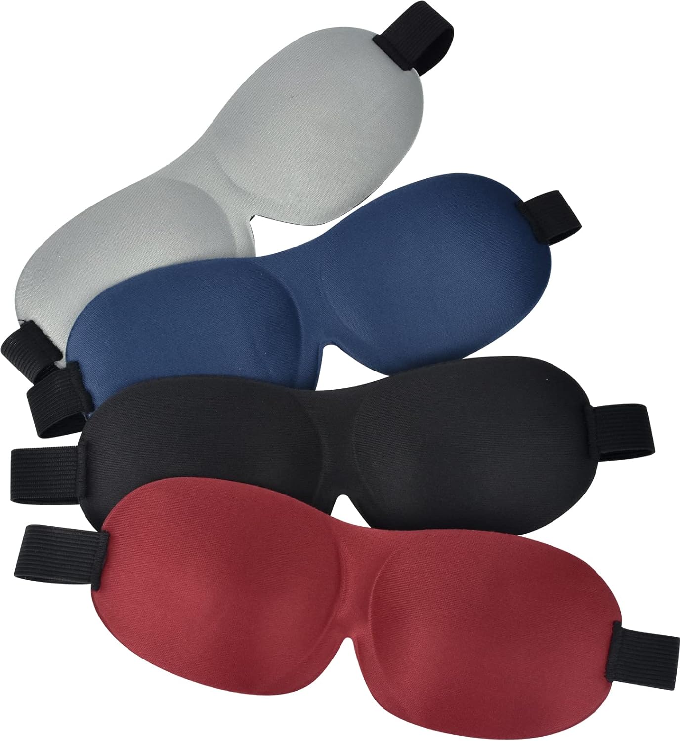 4 Pcs Sleep Mask 3D Eye Mask for Sleeping Eye Covers for Back and Side Sleeper at Travel, Sleep, Airplane - Image 1