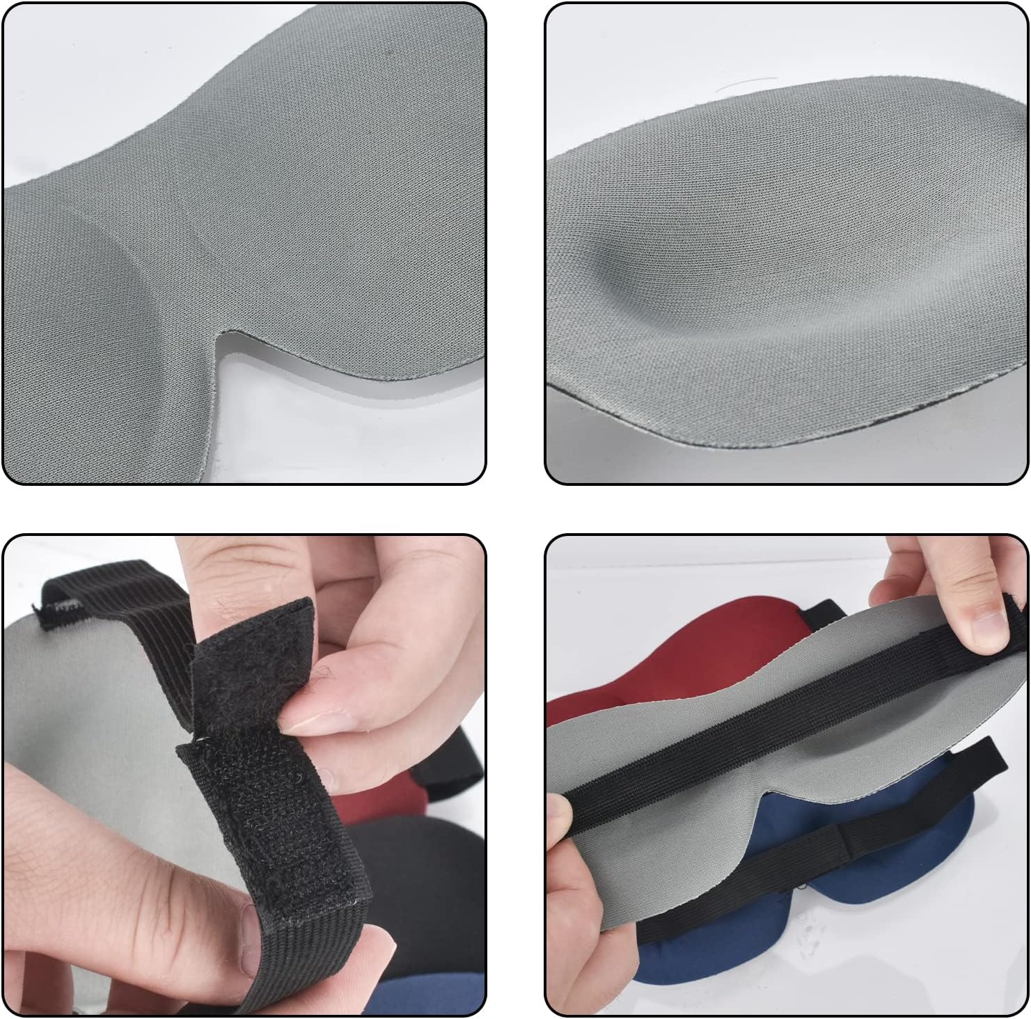 4 Pcs Sleep Mask 3D Eye Mask for Sleeping Eye Covers for Back and Side Sleeper at Travel, Sleep, Airplane - Image 6