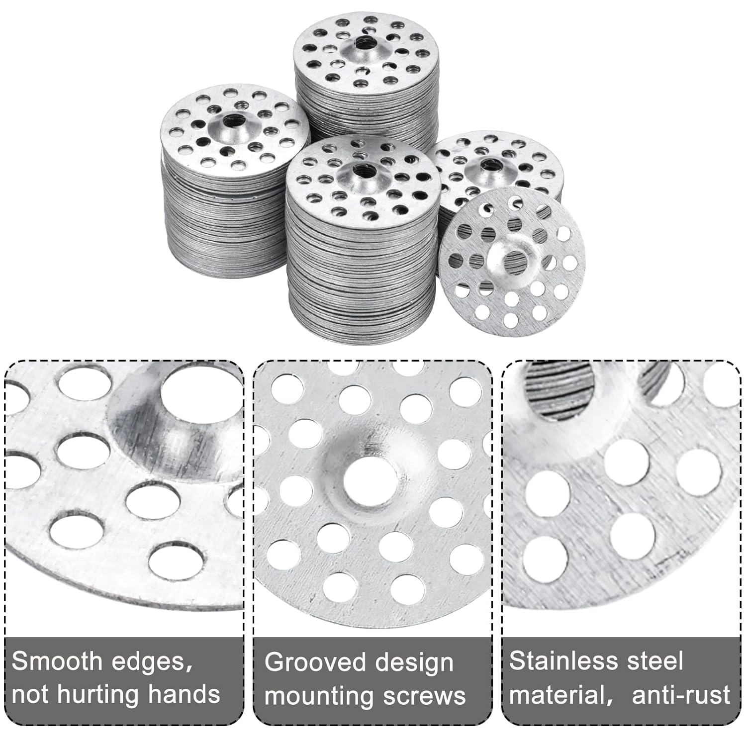 1 Inch Plaster Washers 200 Pcs Plaster Buttons Metal Washers for Screws Plaster Repair Rings Profile Washer for Wall Ceiling Drywall Repair - Image 5