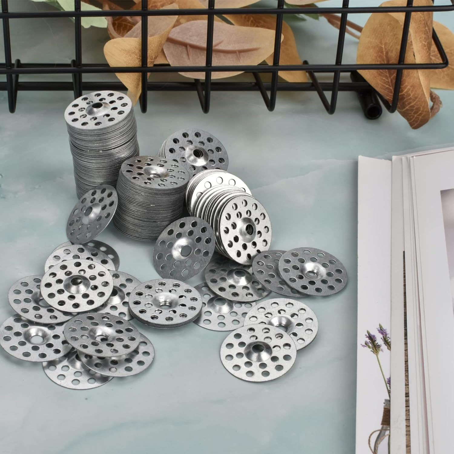 1 Inch Plaster Washers 200 Pcs Plaster Buttons Metal Washers for Screws Plaster Repair Rings Profile Washer for Wall Ceiling Drywall Repair - Image 6