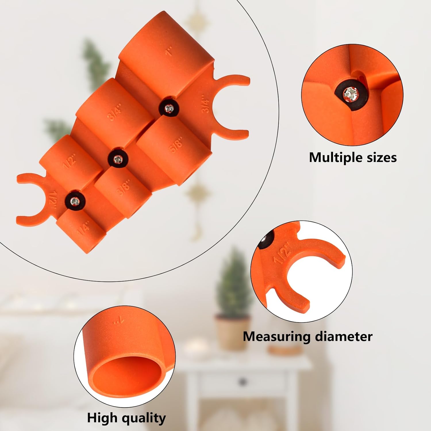 1/4 Inch to 1 Depth Gauge and Pipe Deburring Tool Kit 2 Pack Inner-Outer Reamer Pipe Tubing Chamfer Tool Copper Reamer for PVC, PPR, Copper, Brass, Aluminum Pipe - Image 3