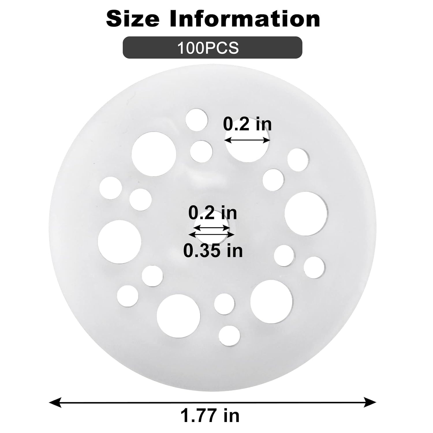 45mm Polypropylene Washers - 100 Pcs Load Spreading Foam Board Washers - Image 2