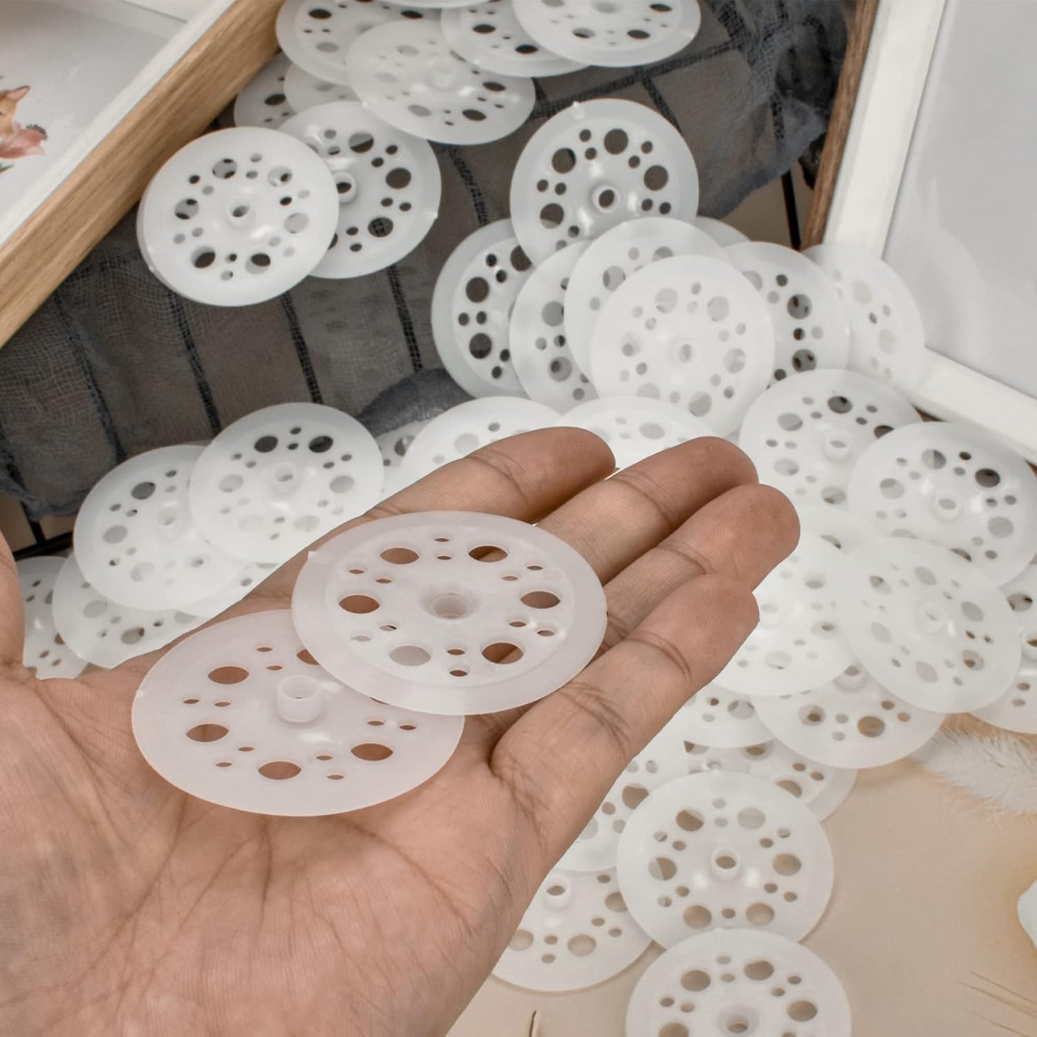 45mm Polypropylene Washers - 100 Pcs Load Spreading Foam Board Washers - Image 5