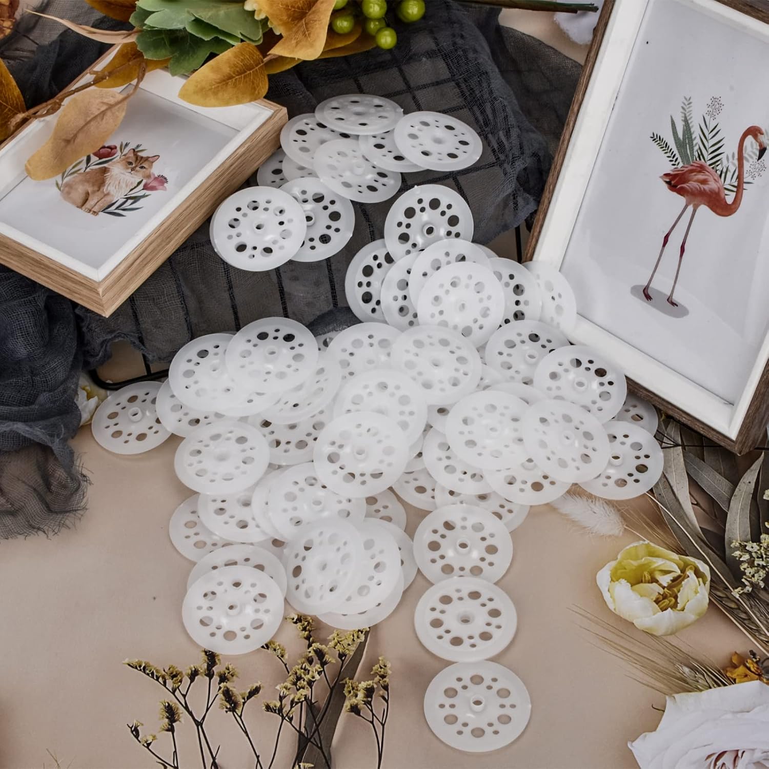 45mm Polypropylene Washers - 100 Pcs Load Spreading Foam Board Washers - Image 6