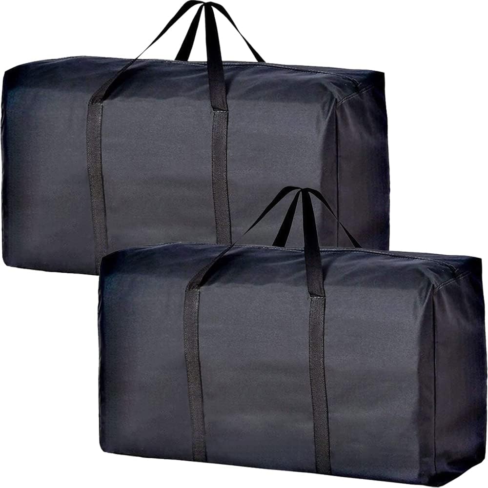 Extra Large Moving Bags with Strg Zippers & Carrying Handles, Storage Bags Storage Totes for Clothes, Moving Supplies, Space Saving Oversized Storage Bag Organizer for Moving, Traveling (2 Pack) - Image 1