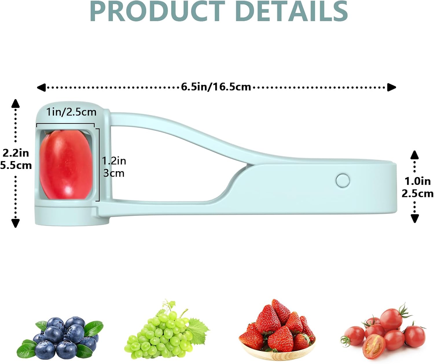 Grape Cutter for Toddlers, Grape Slicer for Baby, Grape Tomato Cherry Strawberry Cutter Tools Into 4 Pieces for Vegetable Fruit Salad, Stainless Steel Quarter Grape Slicer Kitchen Gadget - Image 5